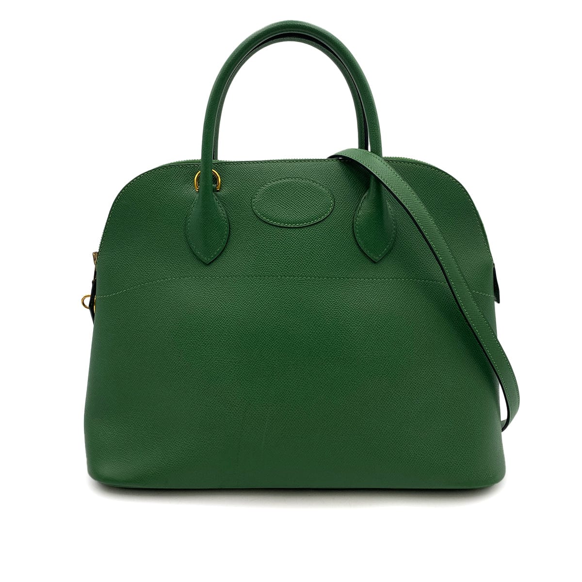 HERMES HERMES BOLIDE 35 GREEN TYPE COUCHEVEL HAND SHOULDER BAG □E 90248835