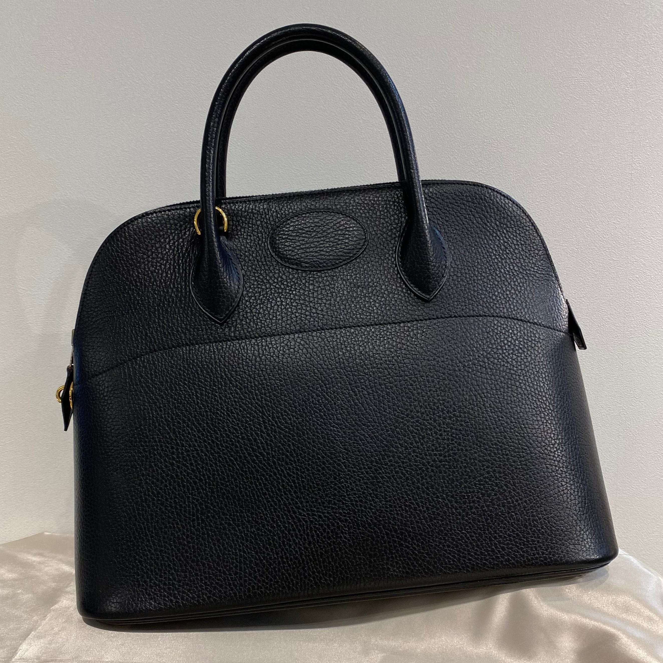 Hermès HERMES BOLIDE 37 BLACK ARDENNES HAND SHOULDER BAG 〇X