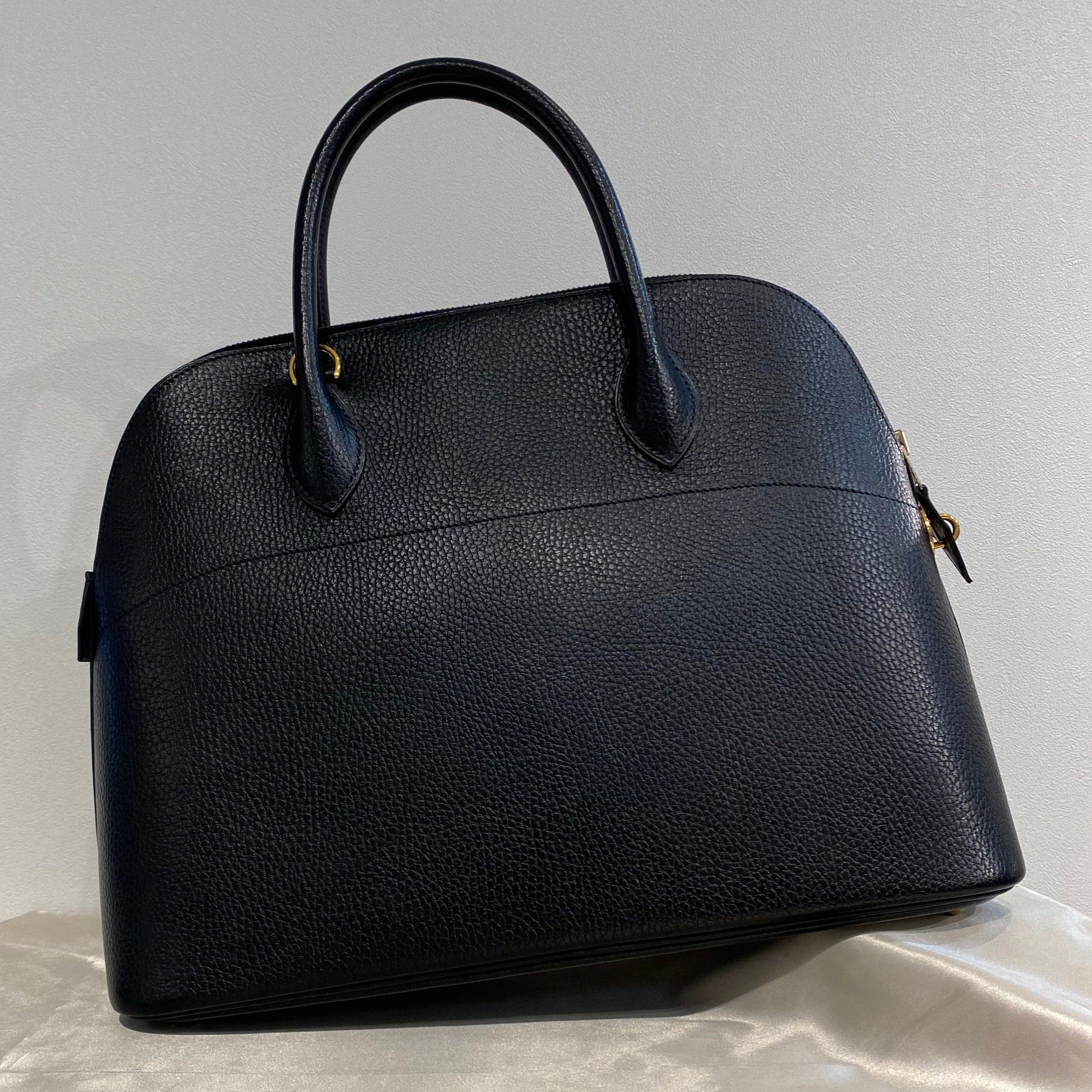 Hermès HERMES BOLIDE 37 BLACK ARDENNES HAND SHOULDER BAG 〇X