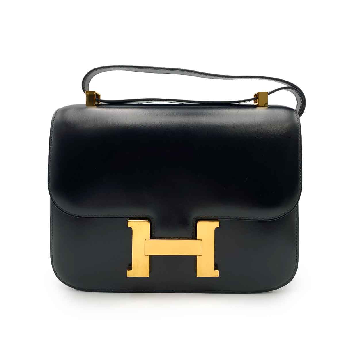 Hermès HERMES CONSTANCE BLACK BOXCALF SHOULDER BAG 90231593〇J 90231593