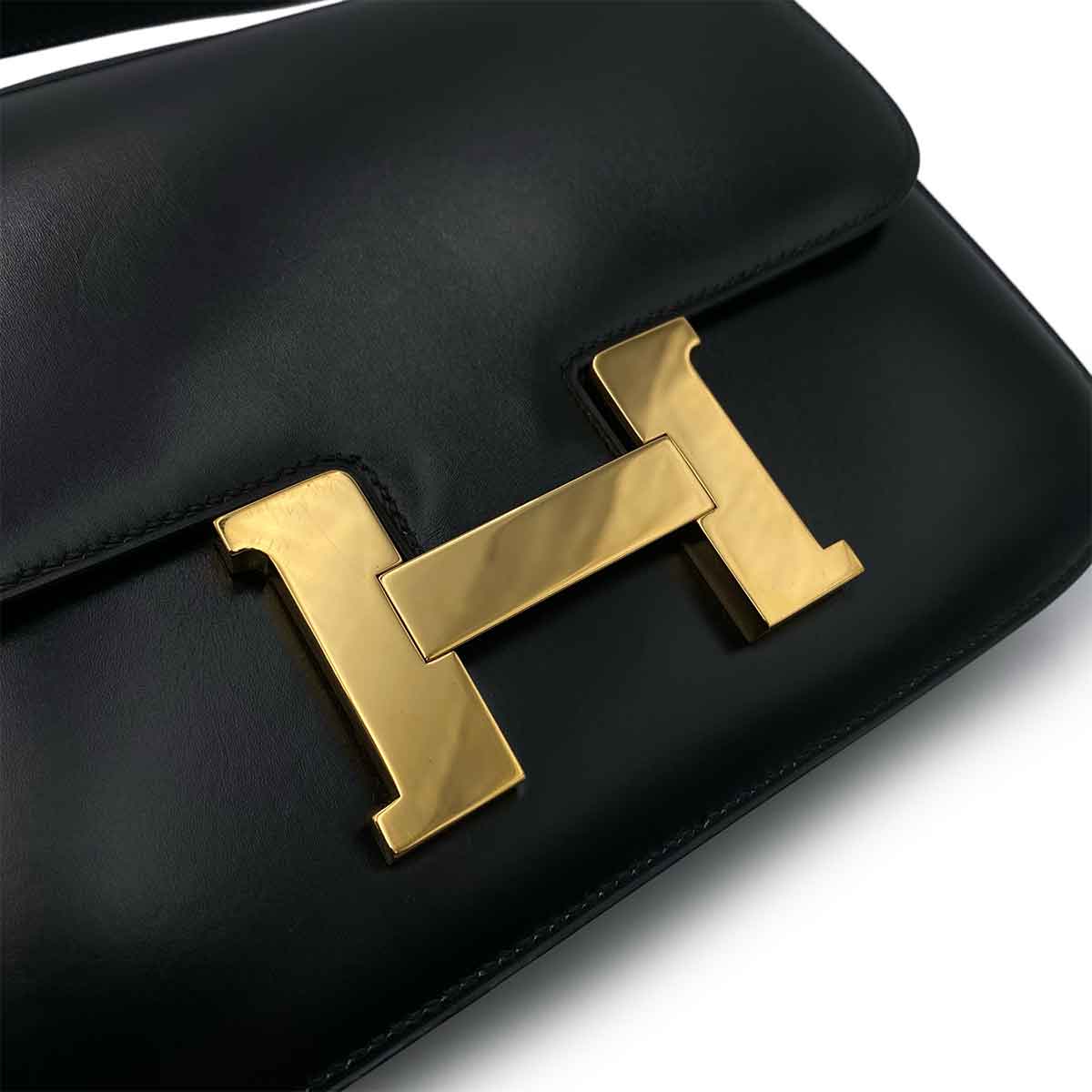 Hermès HERMES CONSTANCE BLACK BOXCALF SHOULDER BAG 90231593〇J 90231593