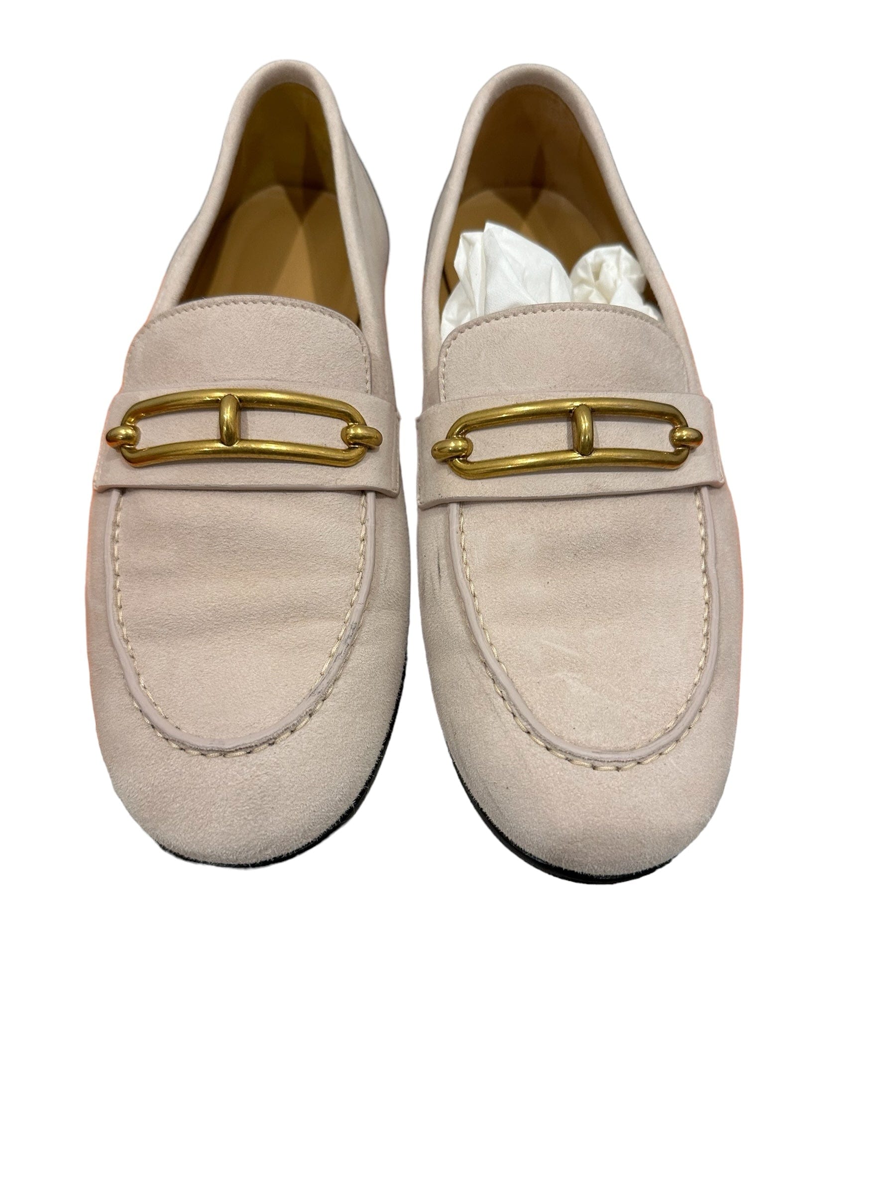 Hermes Hermes Cream Collette Suede Loafers - 37