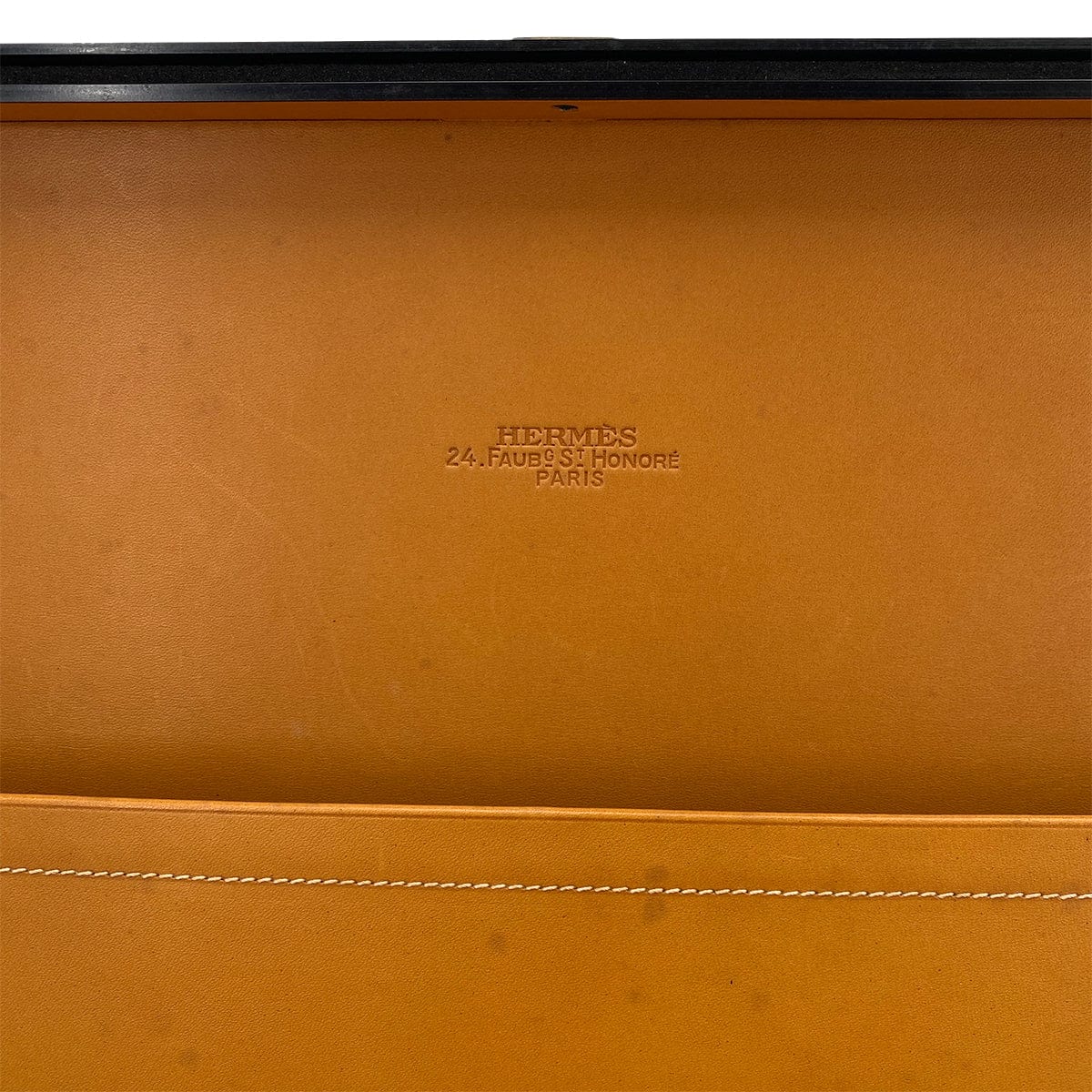 HERMES HERMES ESPACE PM ATTACHE CASE BUSINESS BAG BLACK CARBON CHAMONIX 90247305