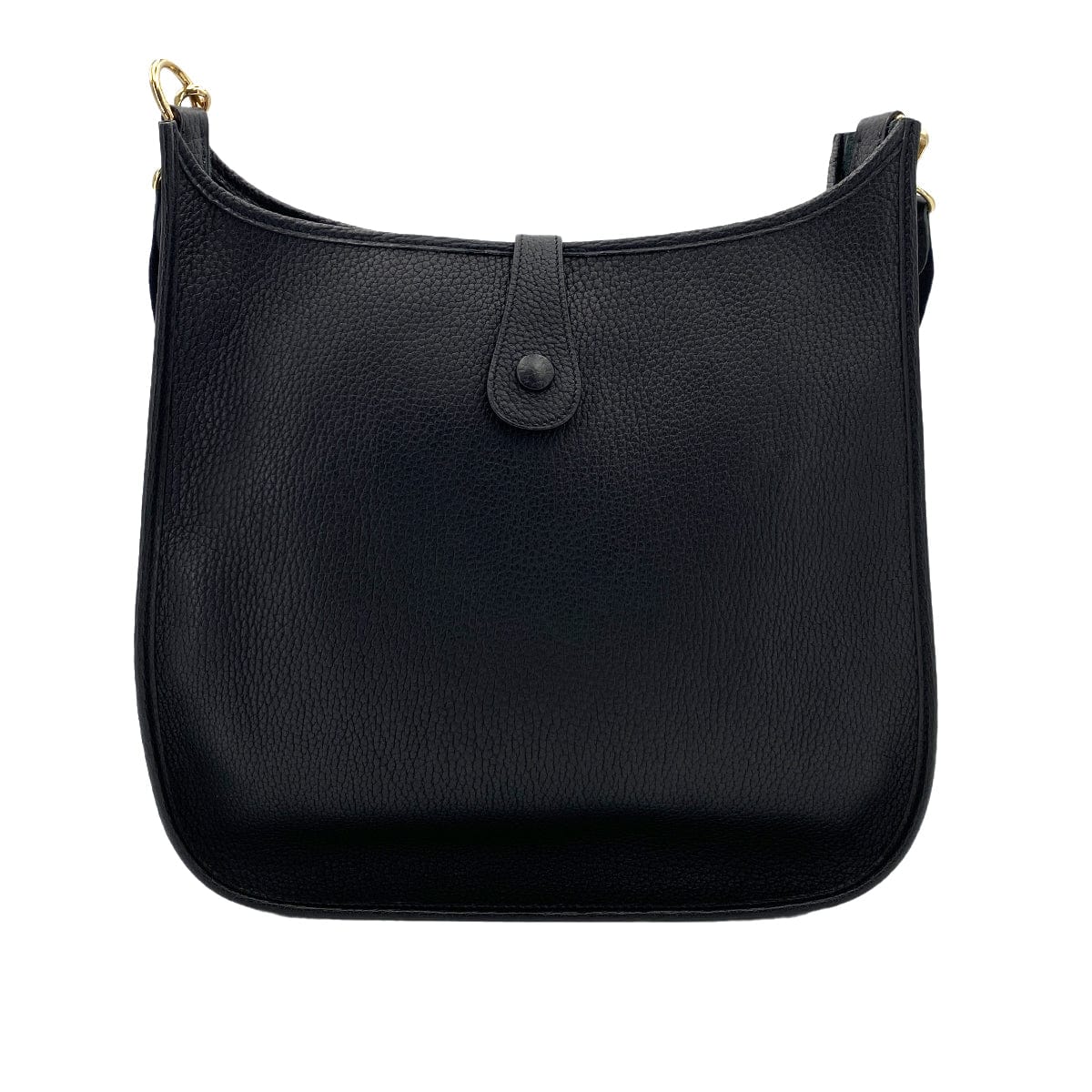 hermes HERMES EVELYNE GM BLACK FJORD SHOULDER BAG □B