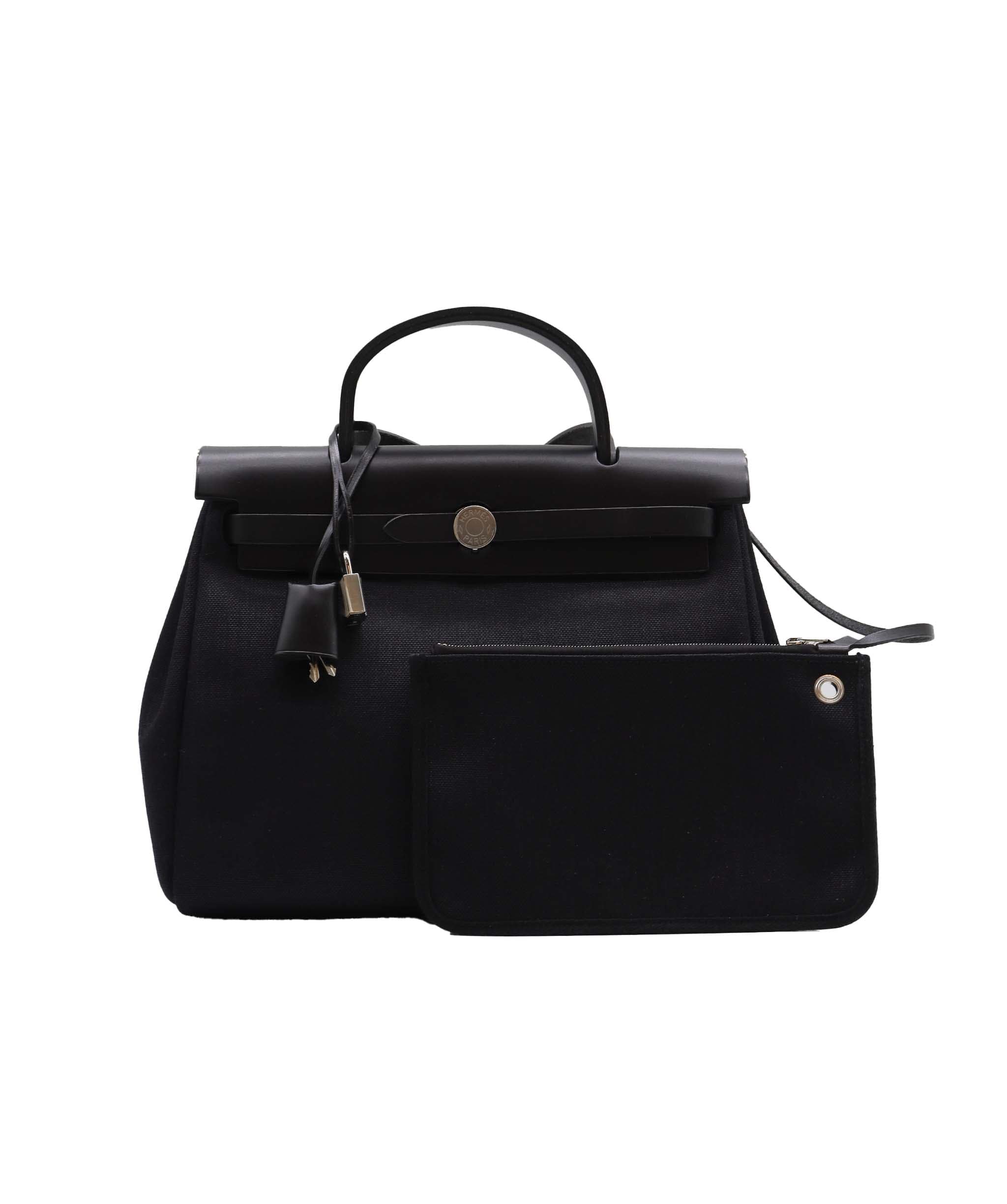 Hermès Hermes Herbag Black PM #Z PHW SYC1205