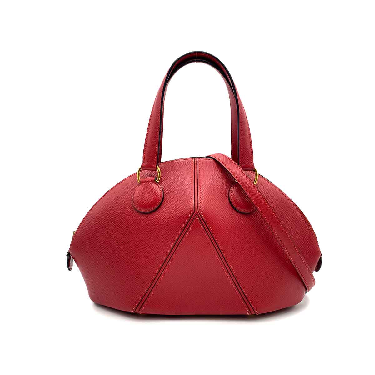 Hermès HERMES IL DE VEAU COUCHEVEL ROUGE VIF HAND SHOULDER BAG 〇Y 90231282