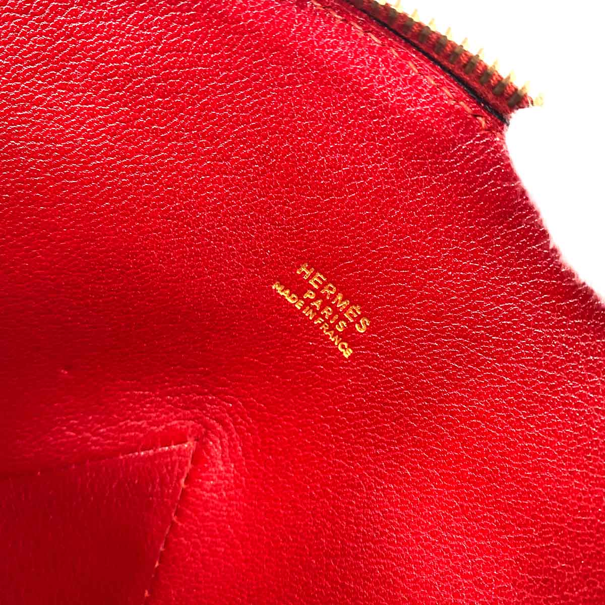 Hermès HERMES IL DE VEAU COUCHEVEL ROUGE VIF HAND SHOULDER BAG 〇Y 90231282