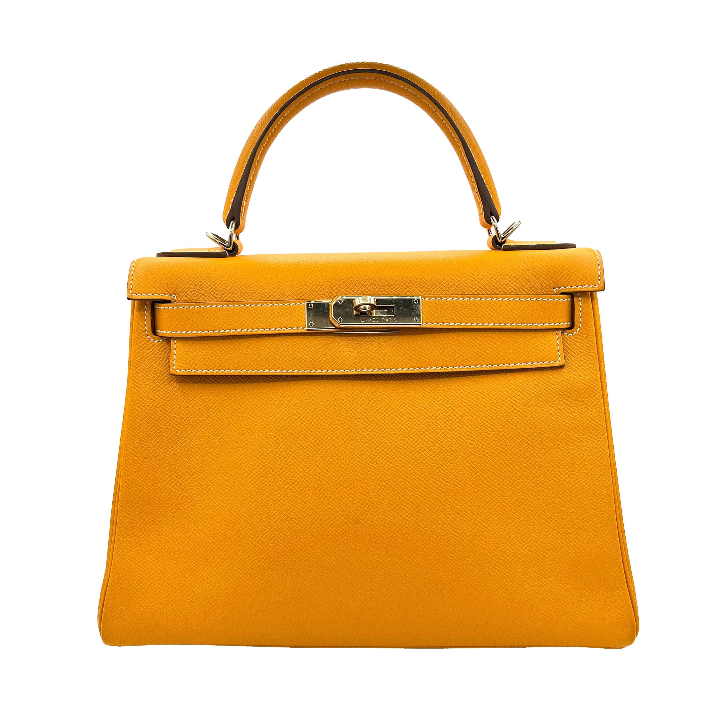 Hermès HERMES KELLY 28 JAUNE D'OR EPSON HAND SHOULDER BAG □Q 90221562