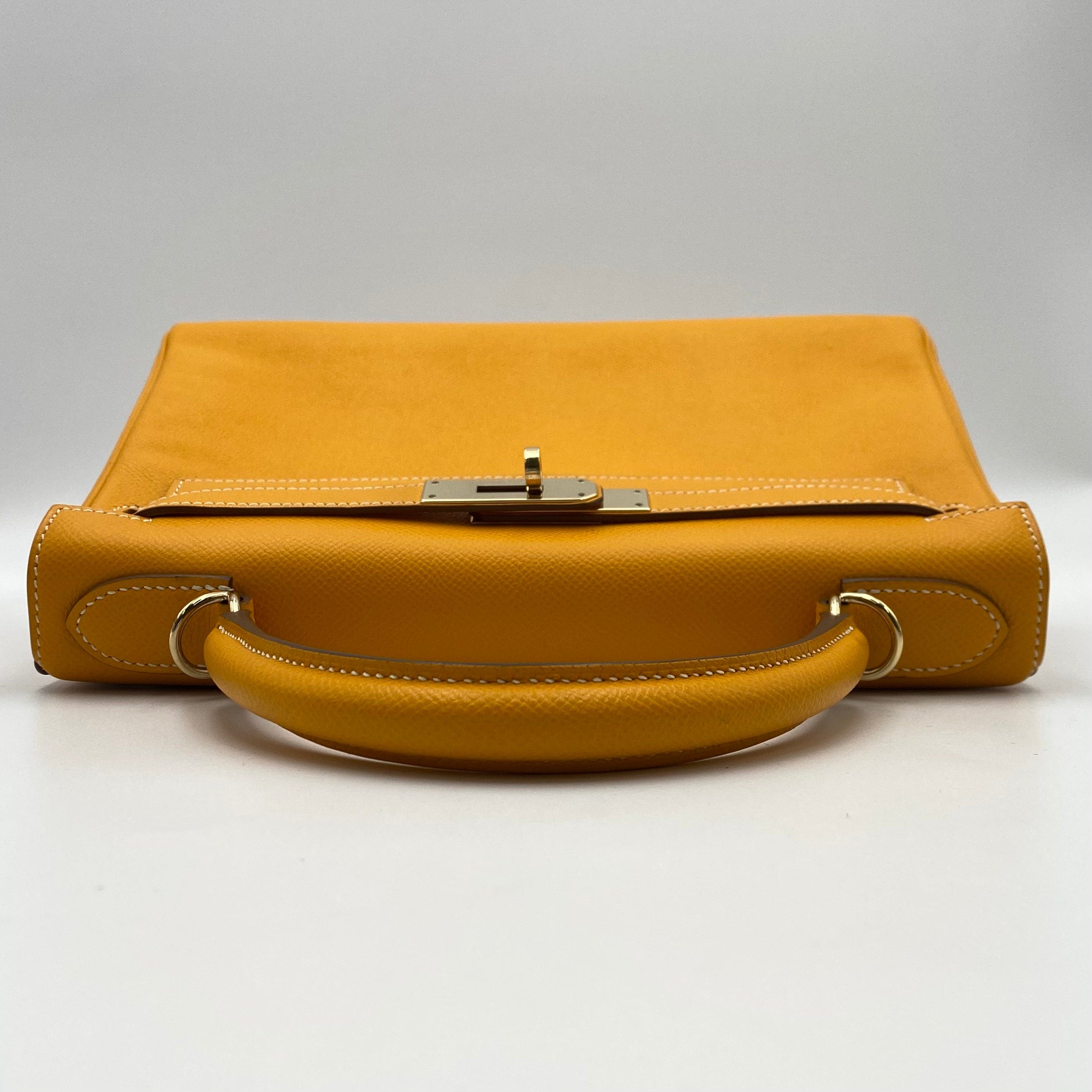 Hermès HERMES KELLY 28 JAUNE D'OR EPSON HAND SHOULDER BAG □Q 90221562