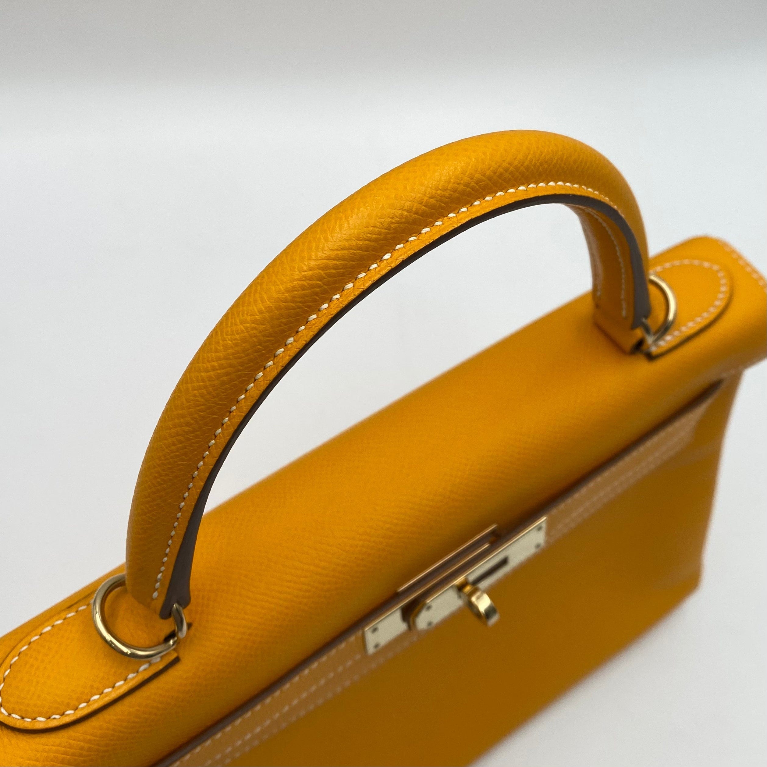 Hermès HERMES KELLY 28 JAUNE D'OR EPSON HAND SHOULDER BAG □Q 90221562