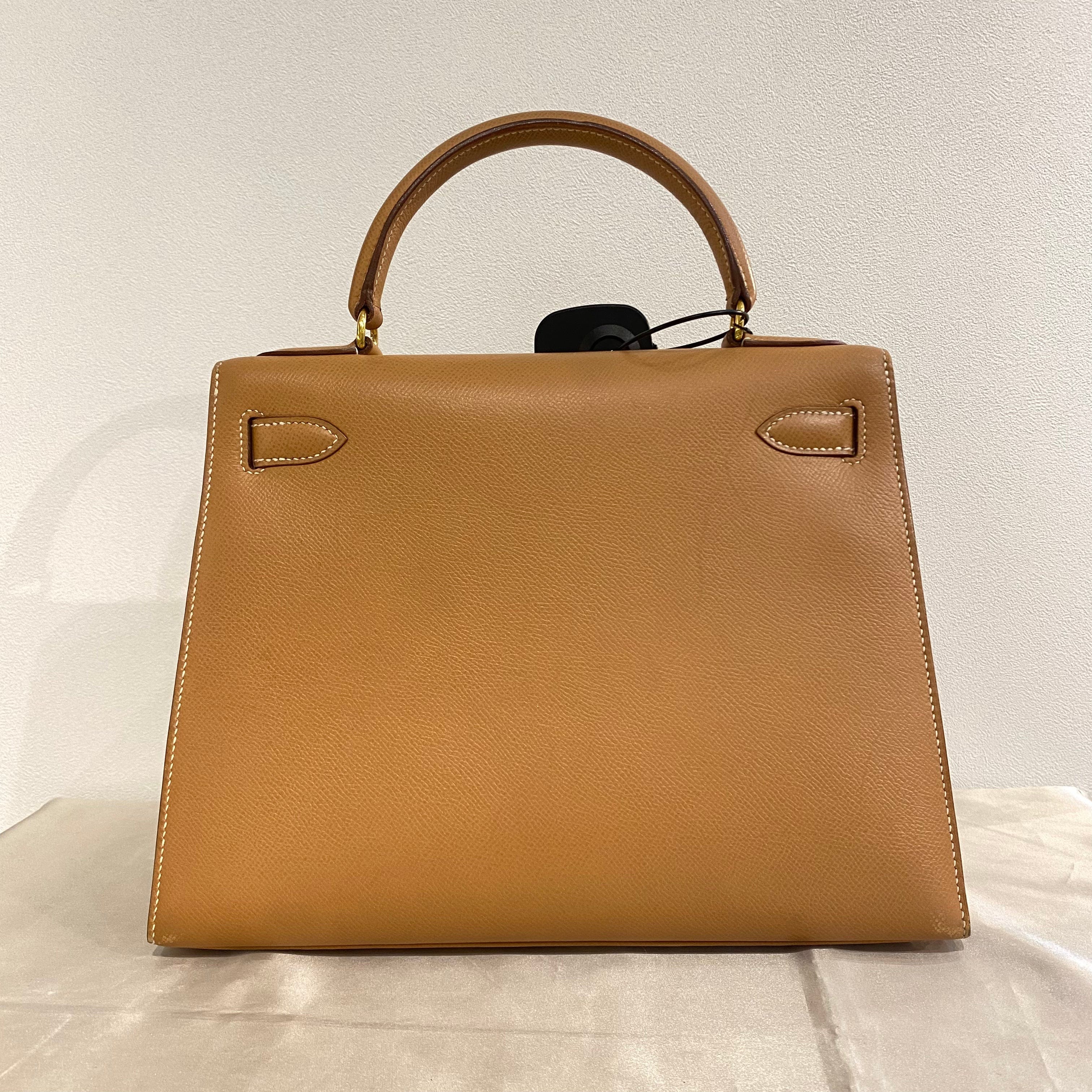 Hermès HERMES KELLY 28 NATURAL COUCHEVEL HAND SHOULDER BAG 〇Y 90204171