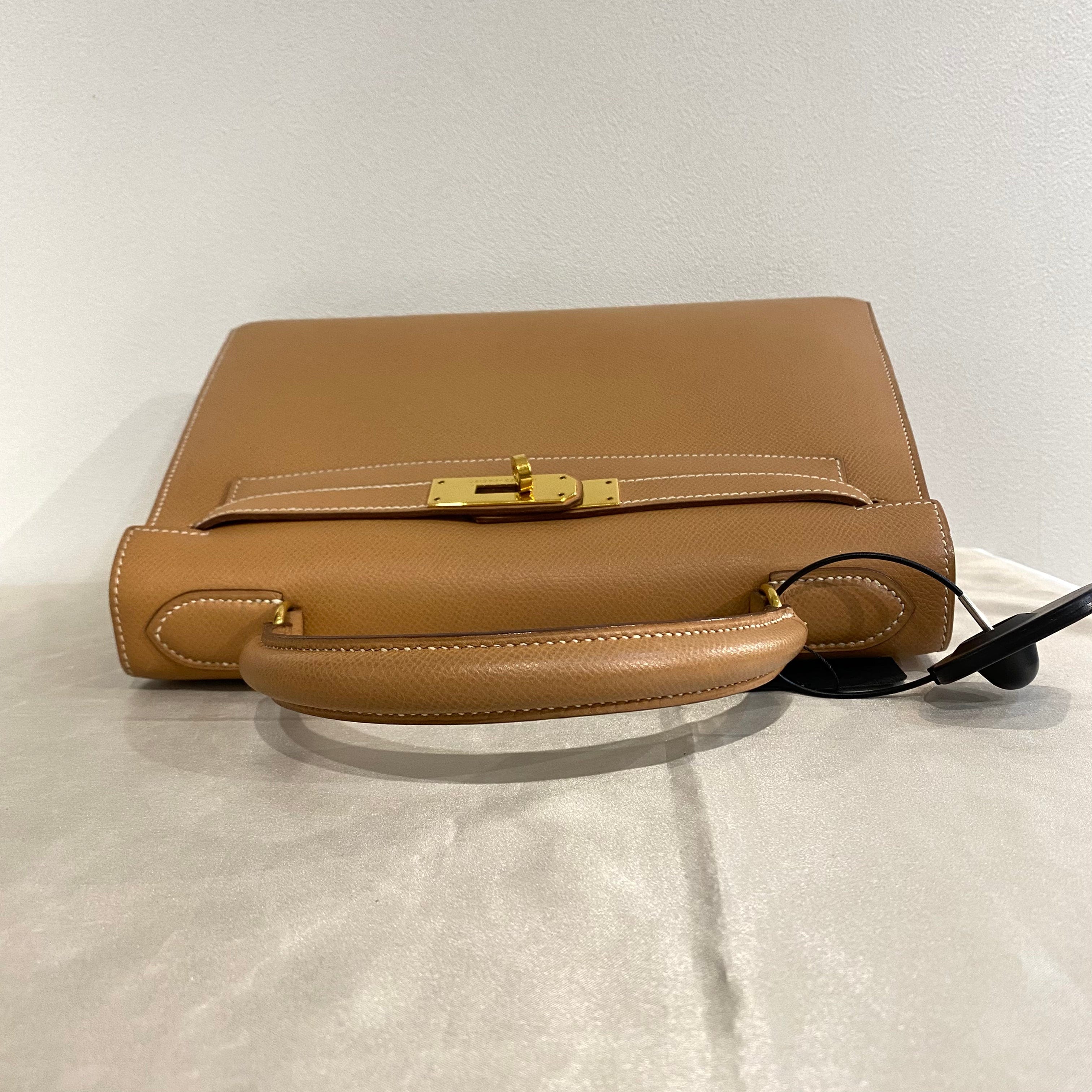 Hermès HERMES KELLY 28 NATURAL COUCHEVEL HAND SHOULDER BAG 〇Y 90204171