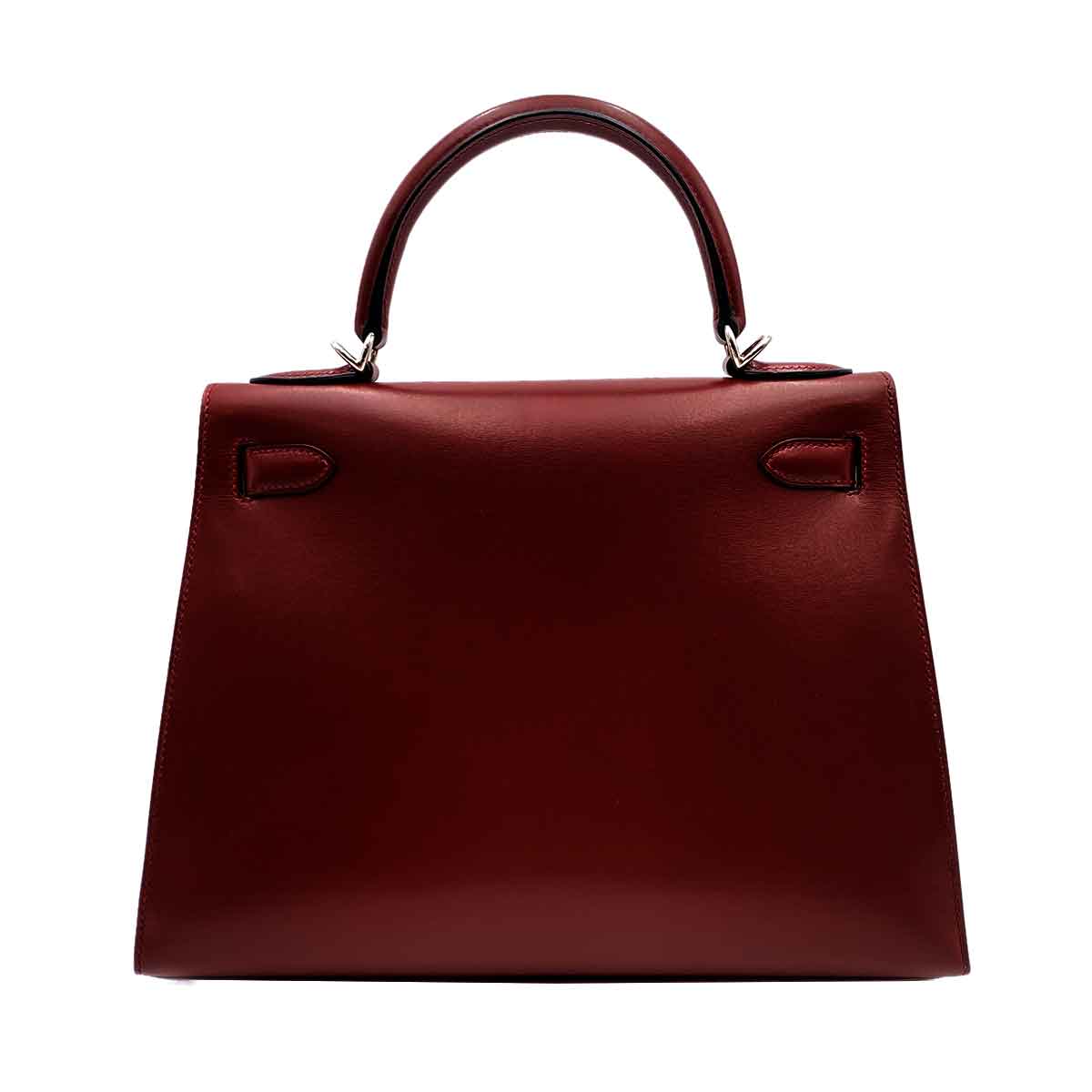 Hermès HERMES KELLY 28 SELLER ROUGE H BOXCALF PHW #E