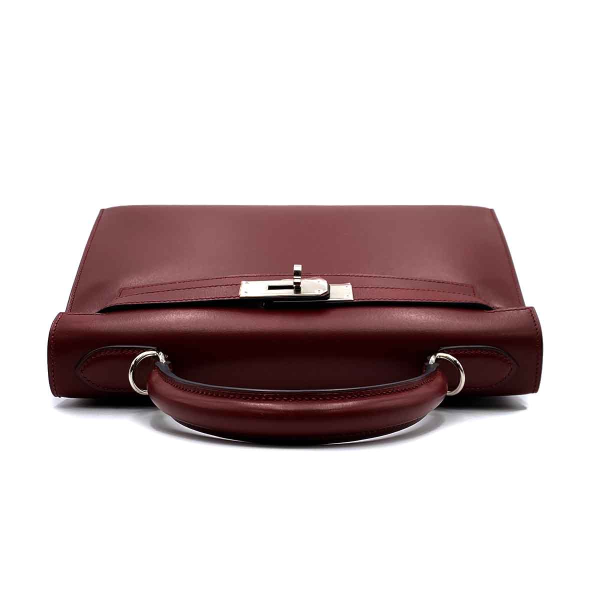 Hermès HERMES KELLY 28 SELLER ROUGE H BOXCALF PHW #E