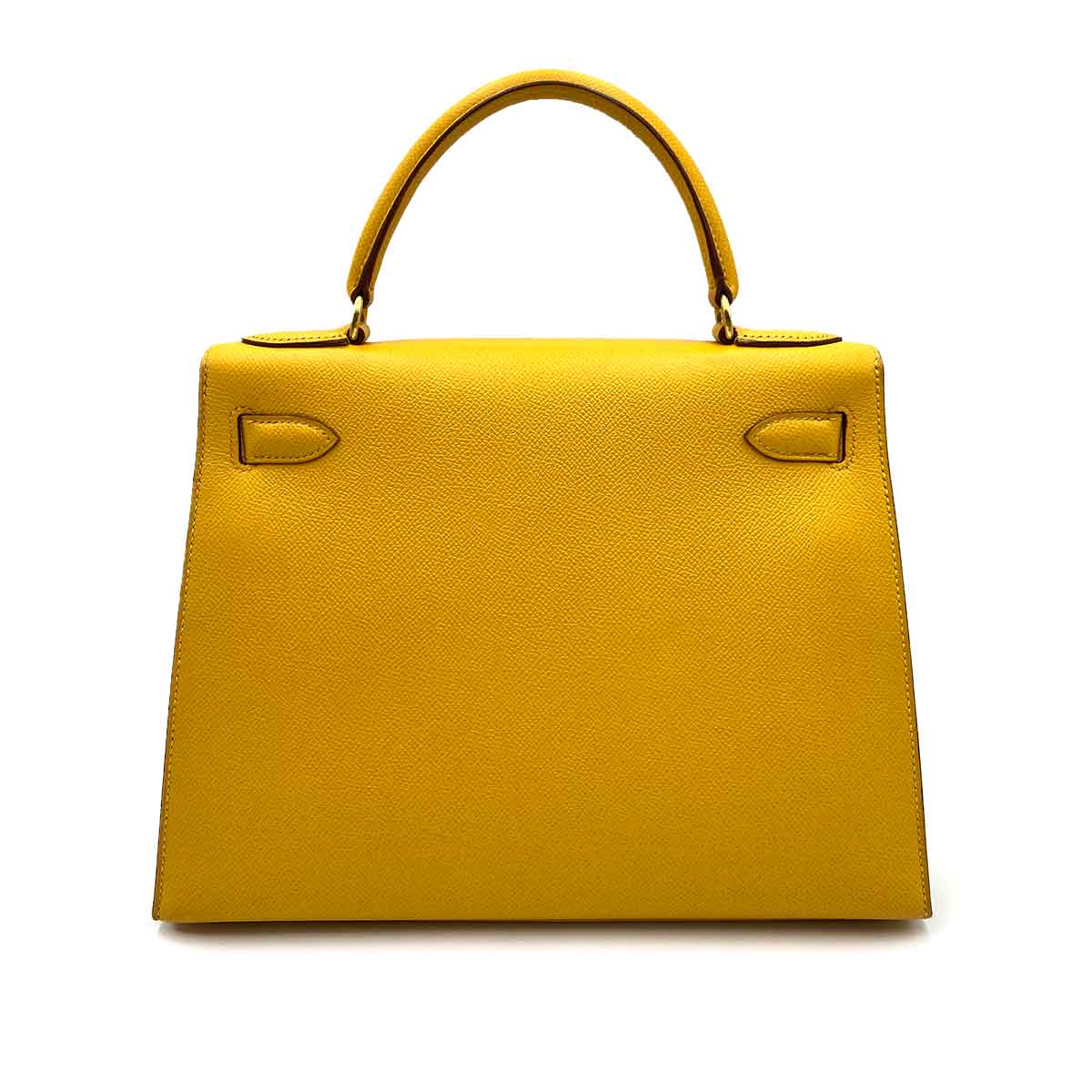 Hermès HERMES KELLY 28 SELLIER JAUNE COUCHEVEL HAND SHOULDER BAG 〇X 90233412