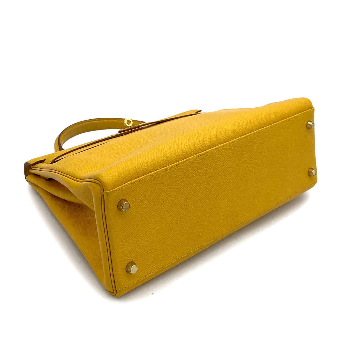 hermes HERMES KELLY 32 RETOURNE JAUNE COUCHEVEL HAND SHOULDER BAG □A GHW 90253621