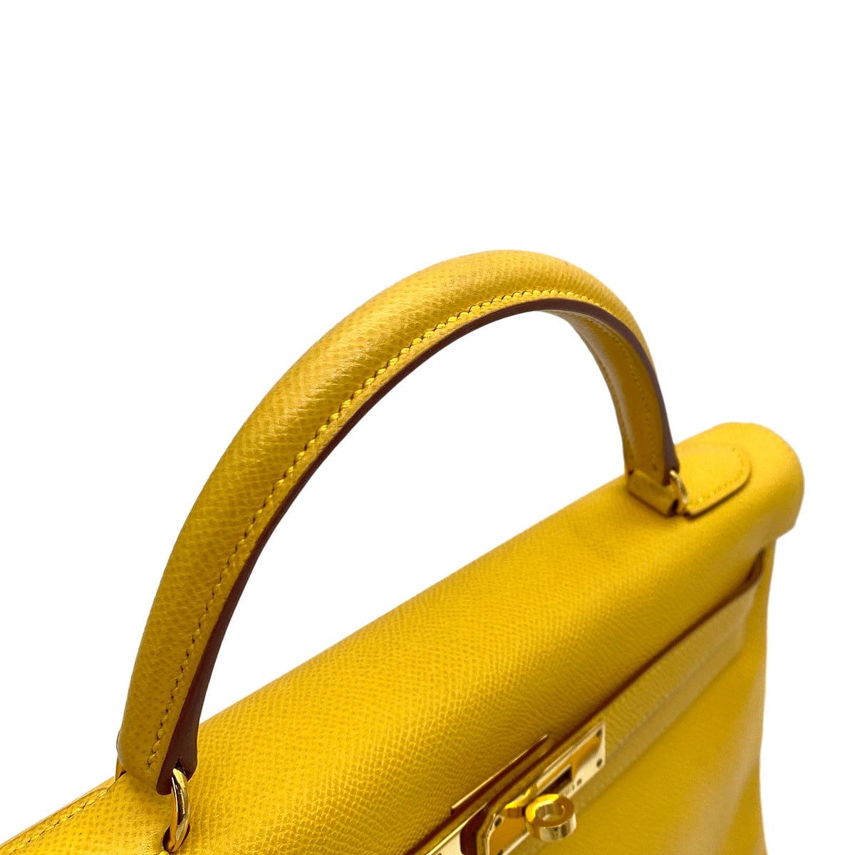 hermes HERMES KELLY 32 RETOURNE JAUNE COUCHEVEL HAND SHOULDER BAG □A GHW 90253621