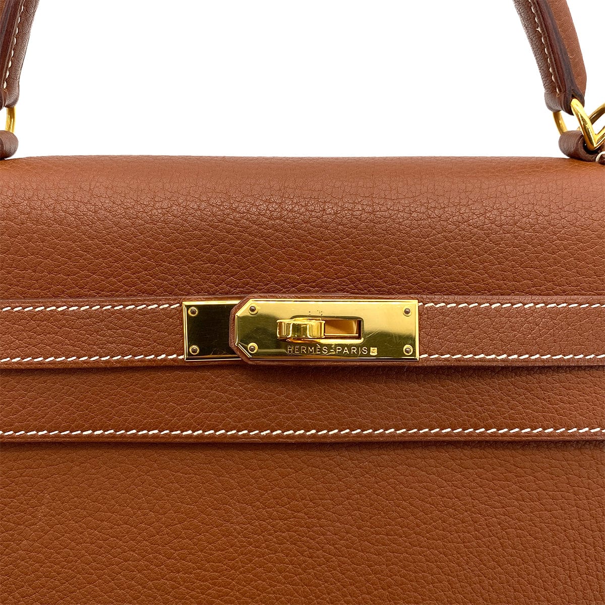 HERMES HERMES KELLY 32 SELLIER BRICK TOGO GHW #E 90257609