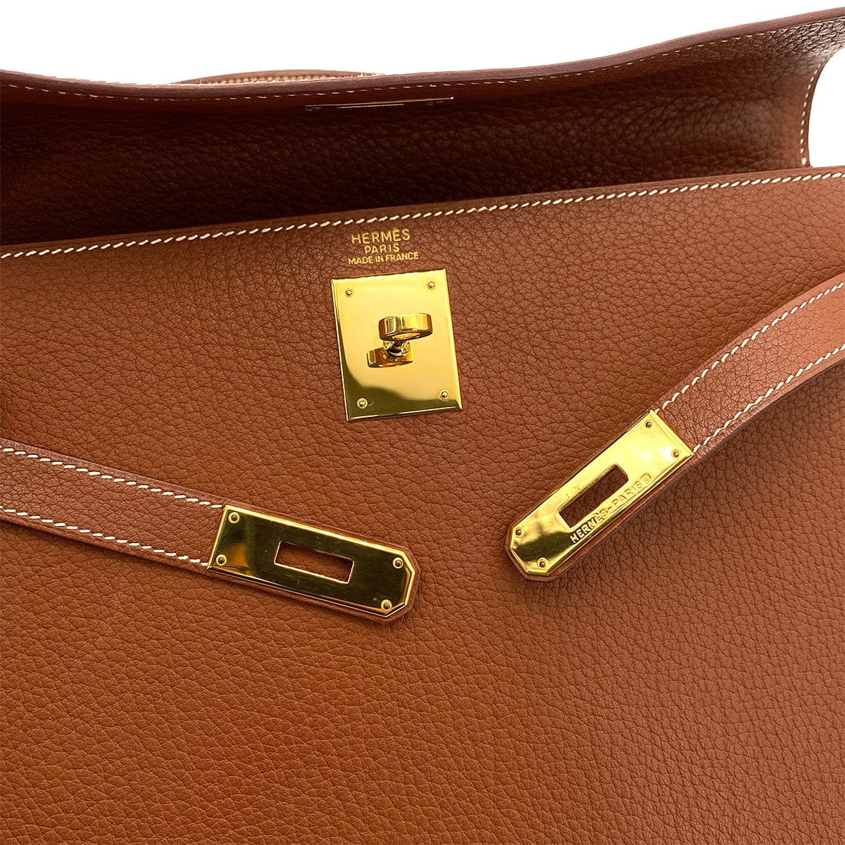 HERMES HERMES KELLY 32 SELLIER BRICK TOGO GHW #E 90257609