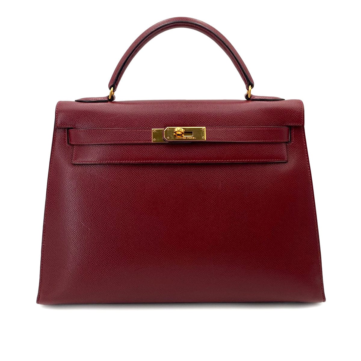 HERMES HERMES KELLY 32 SELLIER ROUGE H COUCHEVEL HAND SHOULDER BAG 〇T 90241692