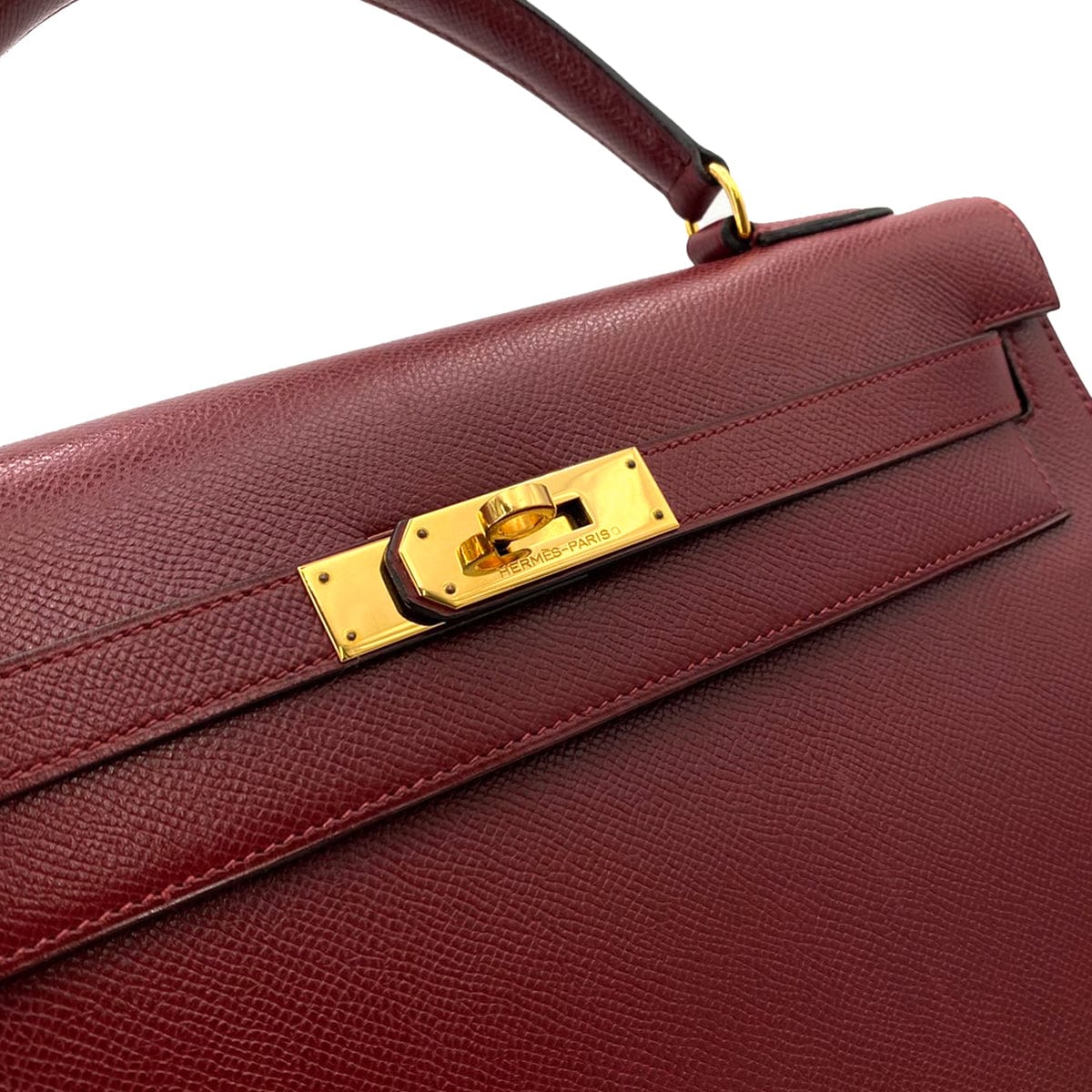 HERMES HERMES KELLY 32 SELLIER ROUGE H COUCHEVEL HAND SHOULDER BAG 〇T 90241692