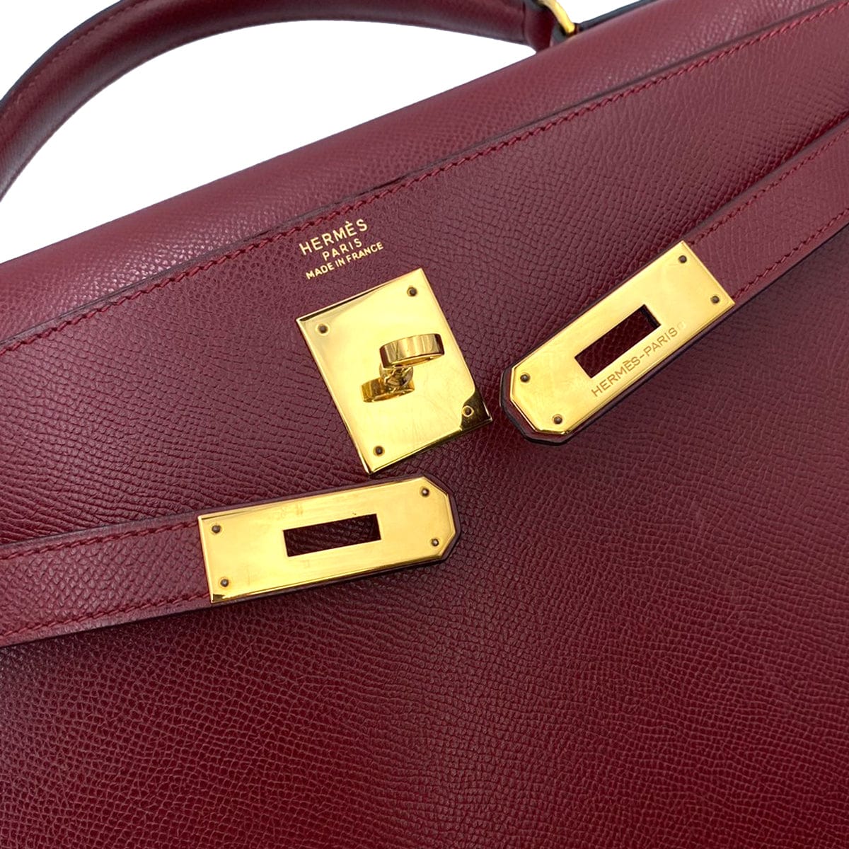 HERMES HERMES KELLY 32 SELLIER ROUGE H COUCHEVEL HAND SHOULDER BAG 〇T 90241692