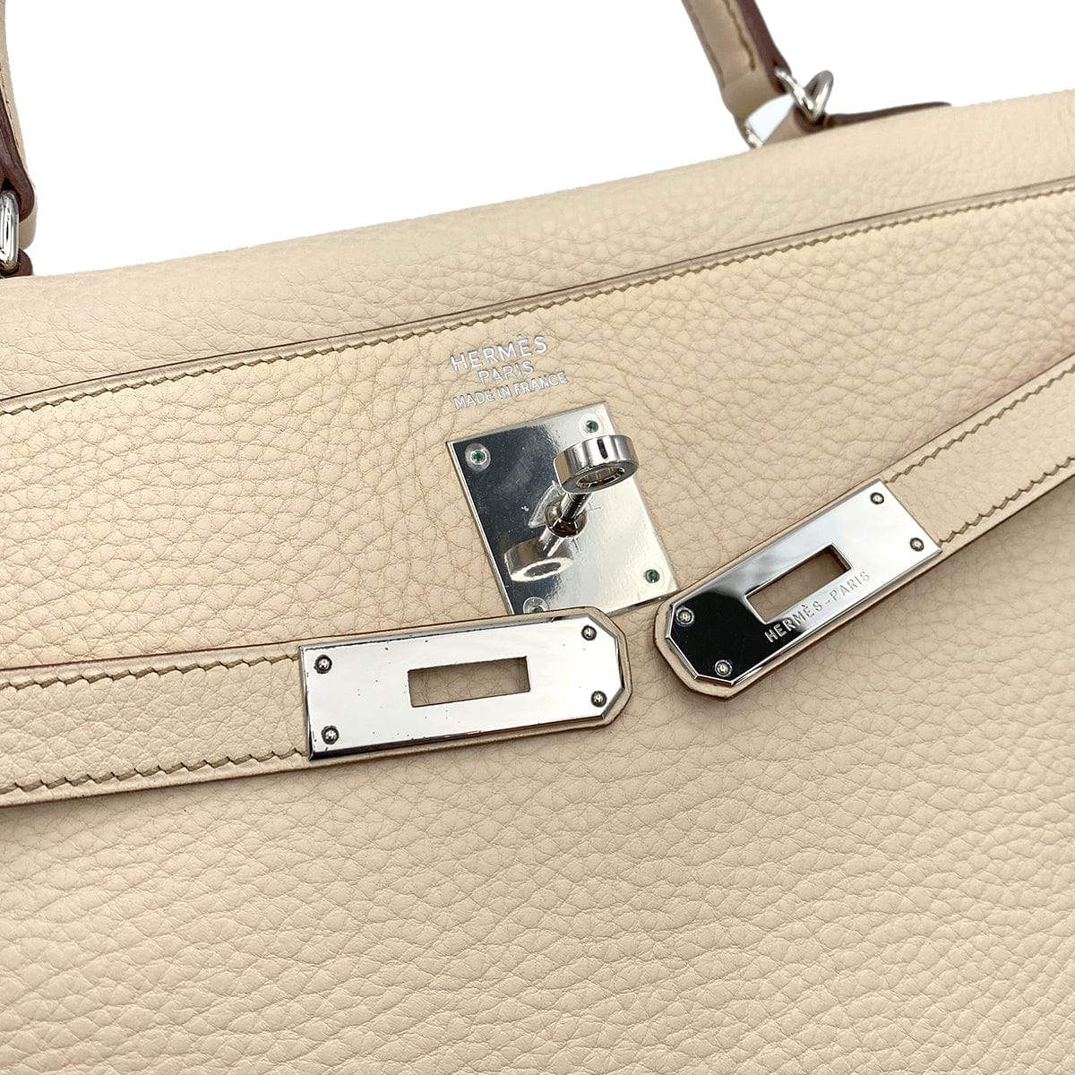 hermes HERMES KELLY 35 RETOURNE PARCHEMIN TAURILLON CLEMENCE HANDSHOULDER  BAG □E SHW 90248818