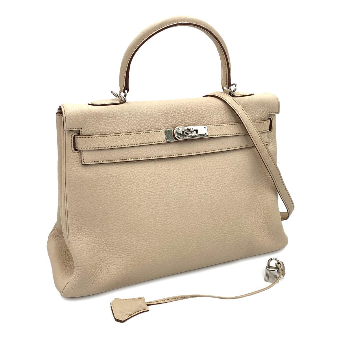 hermes HERMES KELLY 35 RETOURNE PARCHEMIN TAURILLON CLEMENCE HANDSHOULDER  BAG □E SHW 90248818