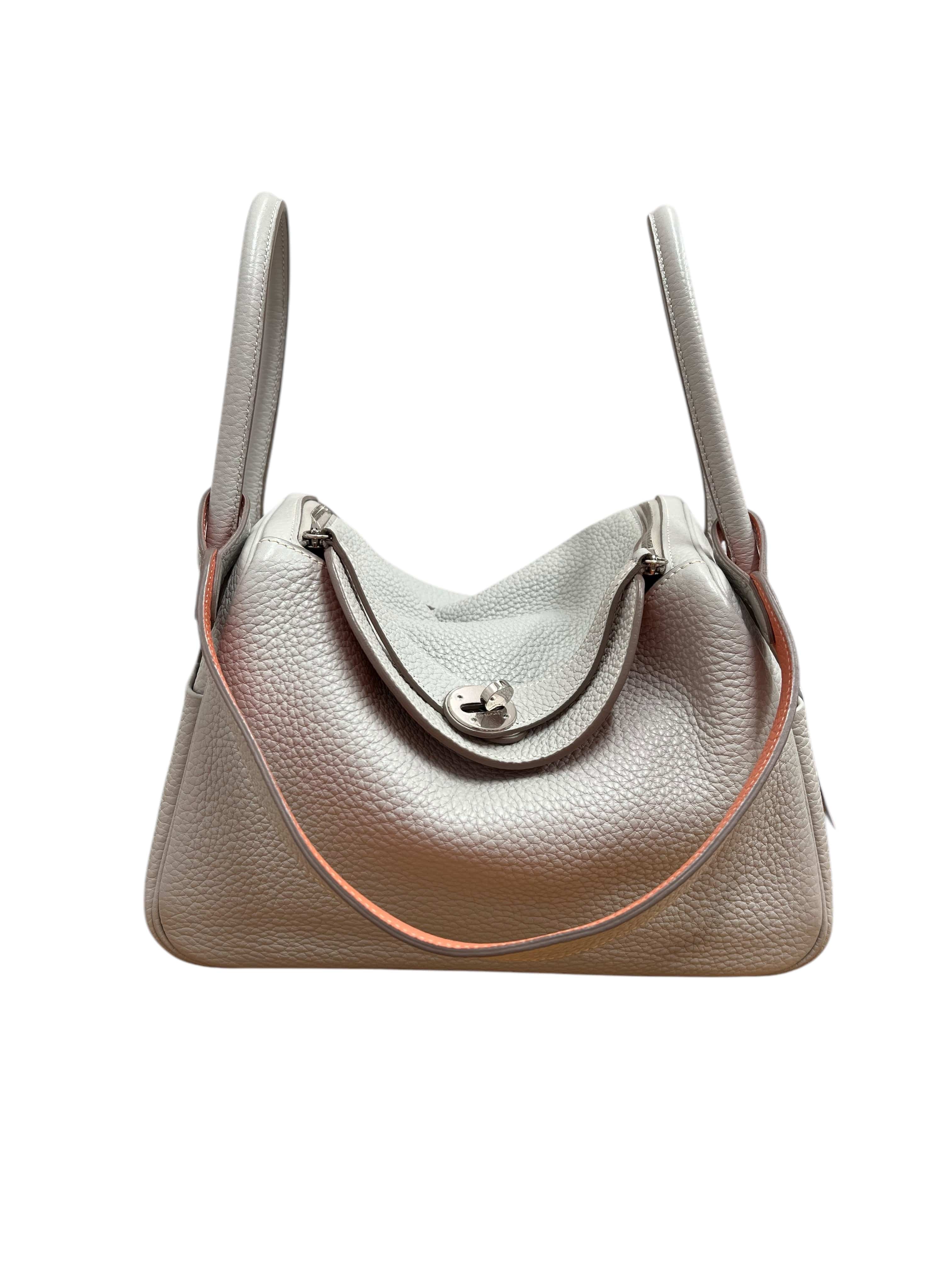 HERMES HERMES	Lindy Verso 26 Gris PearlｘCrevette PHW #Q