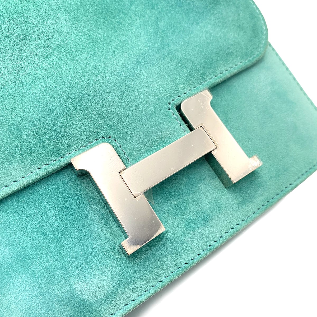 Hermès HERMES MINI CONSTANCE 18 BLEU ATOLL DOBURIS SHOULDER BAG X