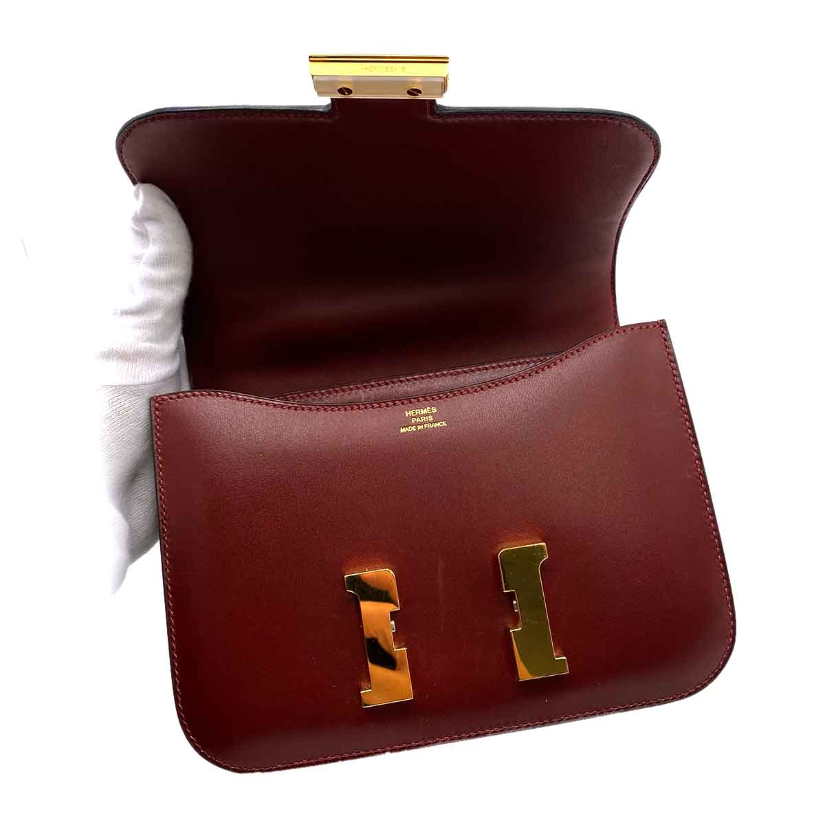 Hermès HERMES MINI CONSTANCE 18 ROUGE H BOX CARF BAG SHOULDER BAG D SHW 90230881