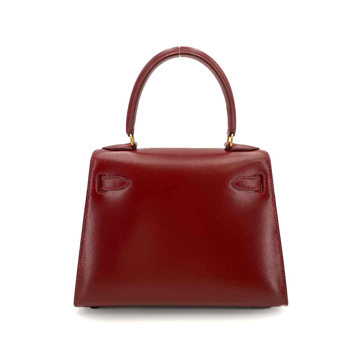 Hermès HERMES MINI KELLY 20 ROUGE ASH BOXCALF HAND SHOULDER BAG 〇V 90245541