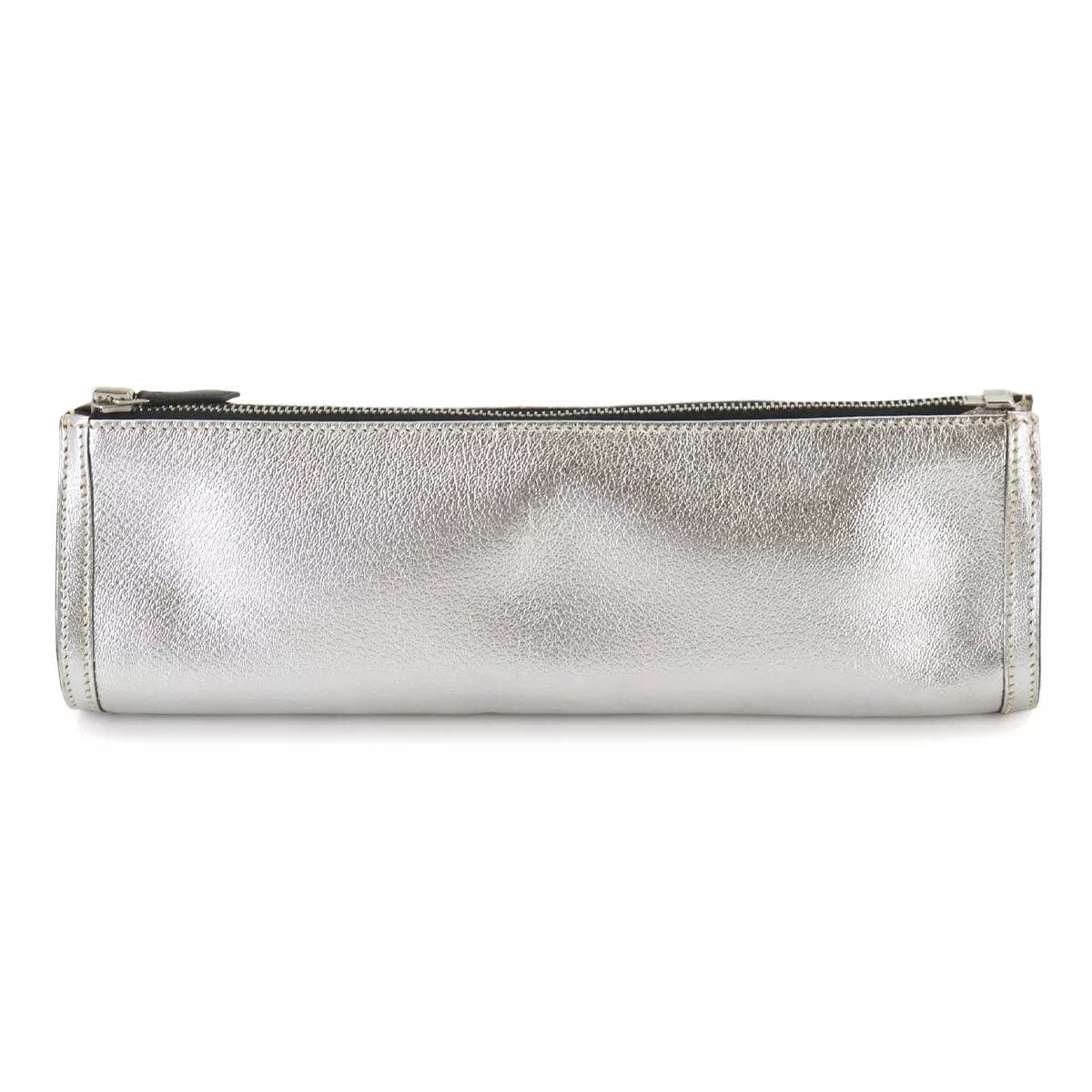 HERMES HERMES Pouch Chevre Myzore Metallic Silver Purse 90246187