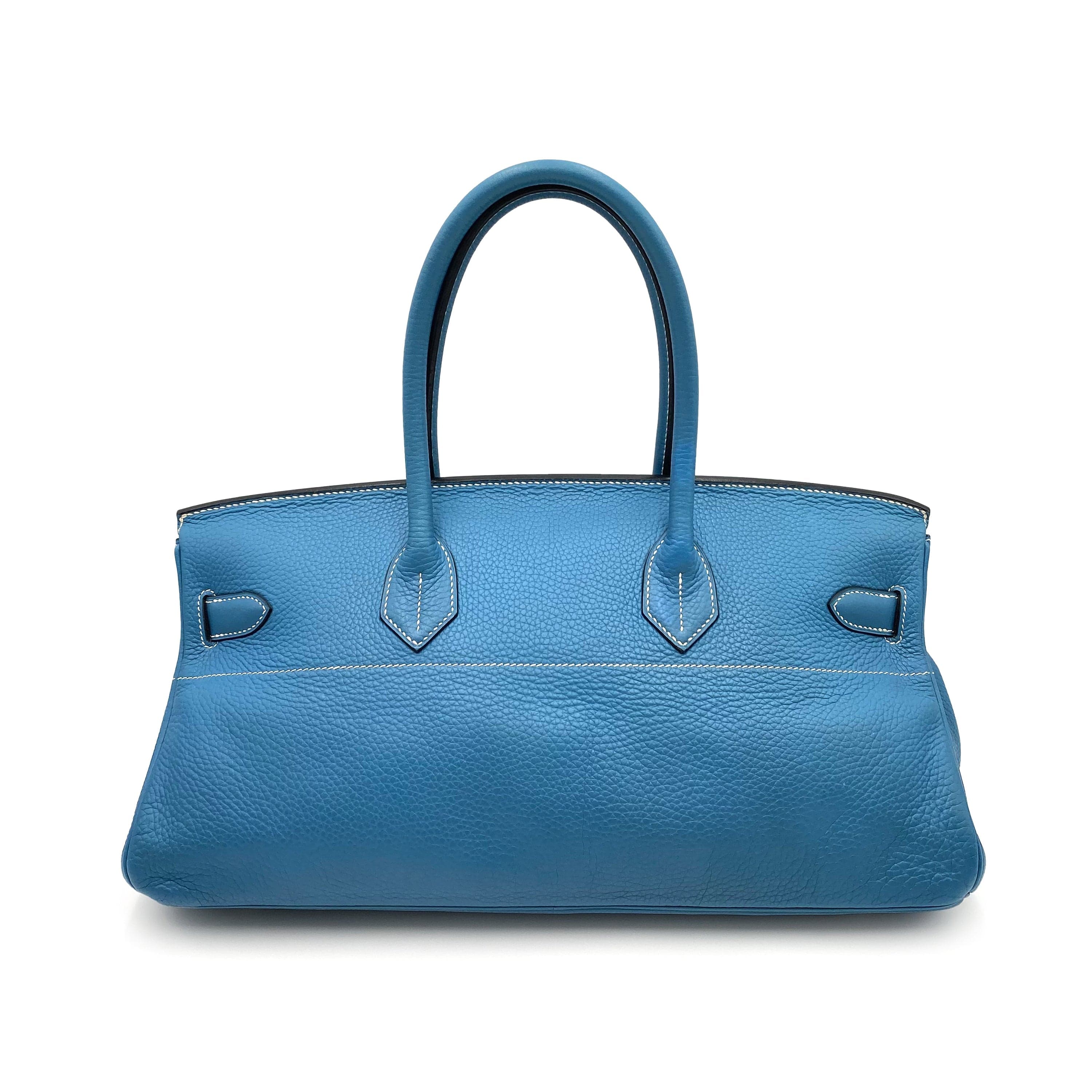 Hermès HERMES SHOULDER BIRKIN 42 BLUE JEAN TAURILLON CLEMENCE □I SHW 90231595