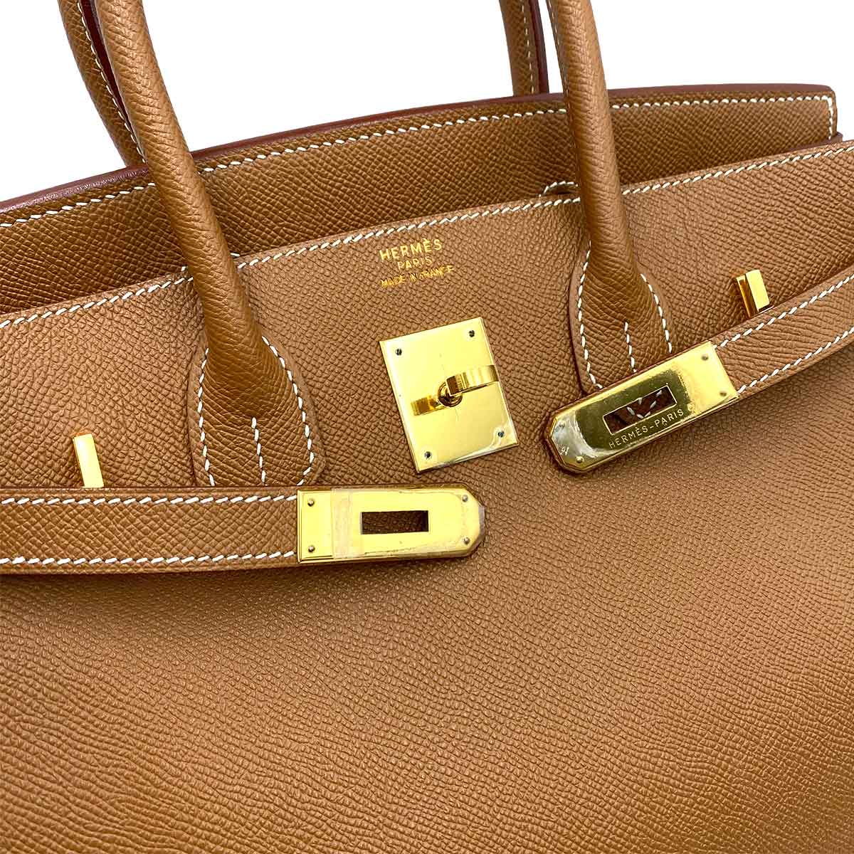 Hermès Hermès Vintage Birkin 30 Gold Courchevel GHW #P 90232239