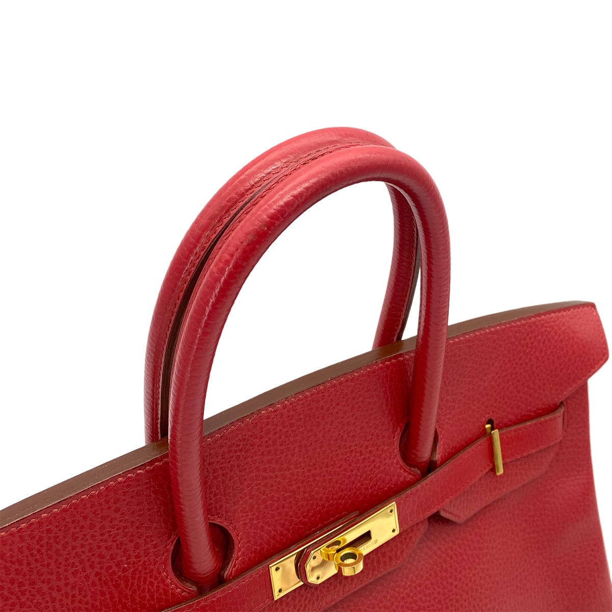 Hermès HERMES VINTAGE BIRKIN 35 ROUGE VIF ARDENNES GHW #X 90251080