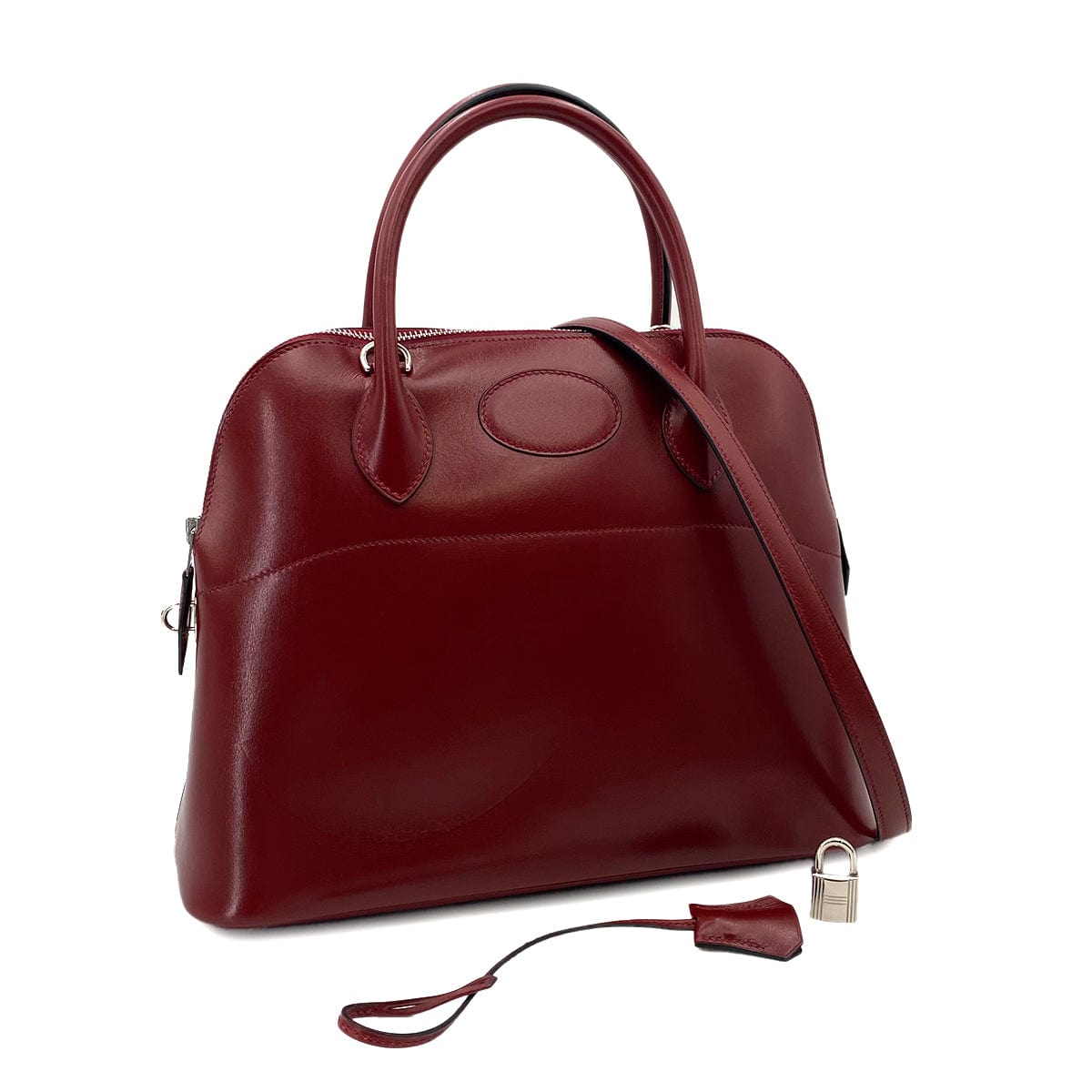 Hermès Hermès Vintage Bolide 31 Rouge H Boxcalf PHW #D 90242123