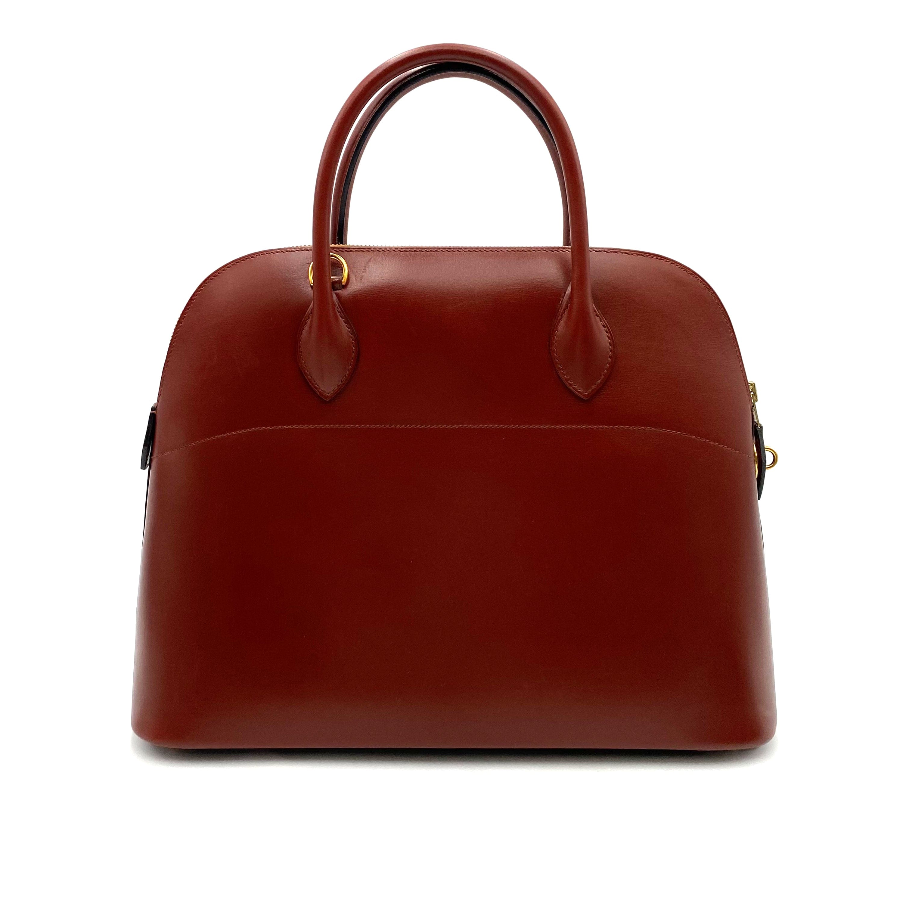 Hermès Hermès Vintage Bolide 35 Rouge H Boxcalf #Y 90237397