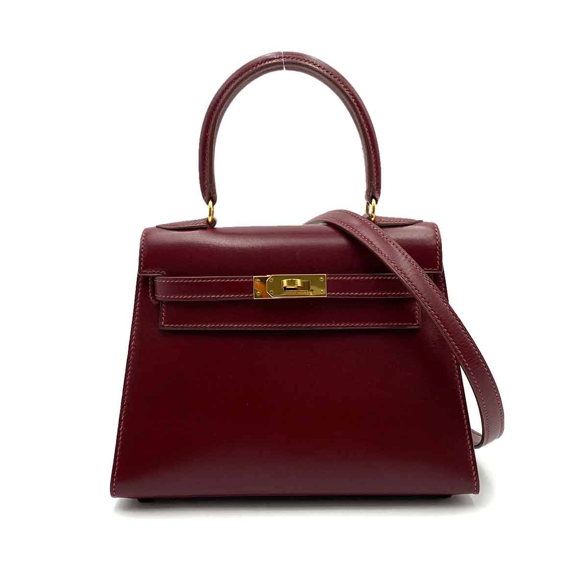 Hermès Hermès Vintage Kelly 20 Rouge H Boxcalf GHW #U 90232572