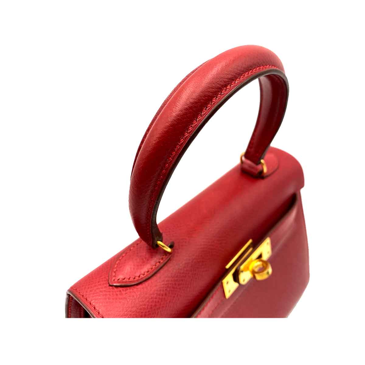 Hermès Hermès Vintage Kelly 20 Rouge Vif Courchevel GHW #Y 90233732