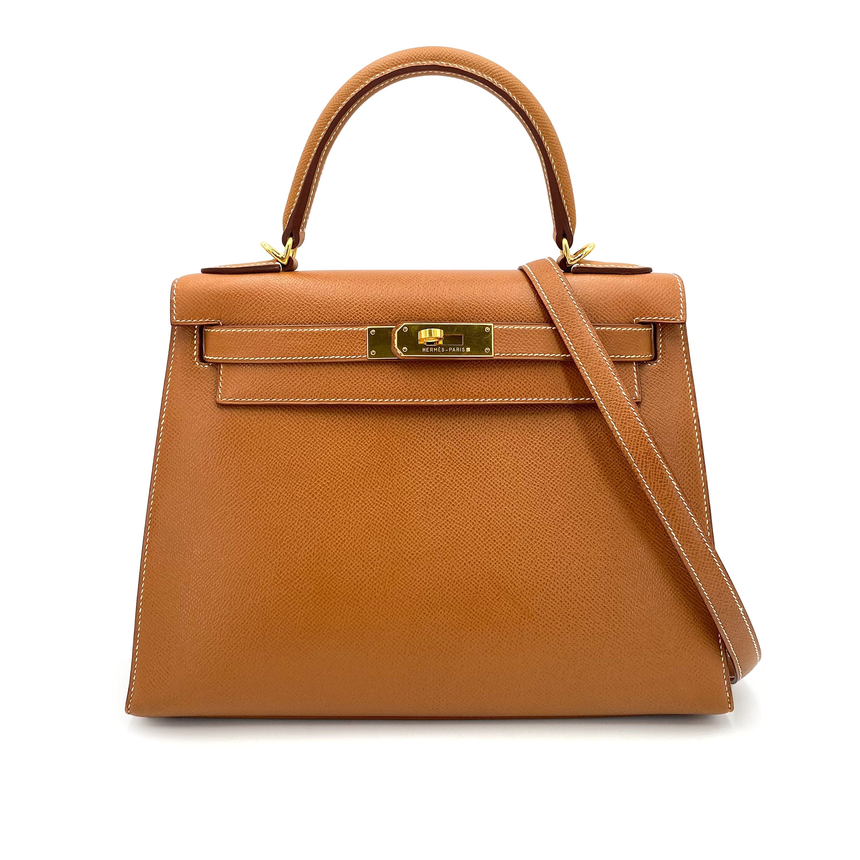 Hermès Hermès Vintage Kelly 28 Sellier Gold Courchevel GHW #W 90239853