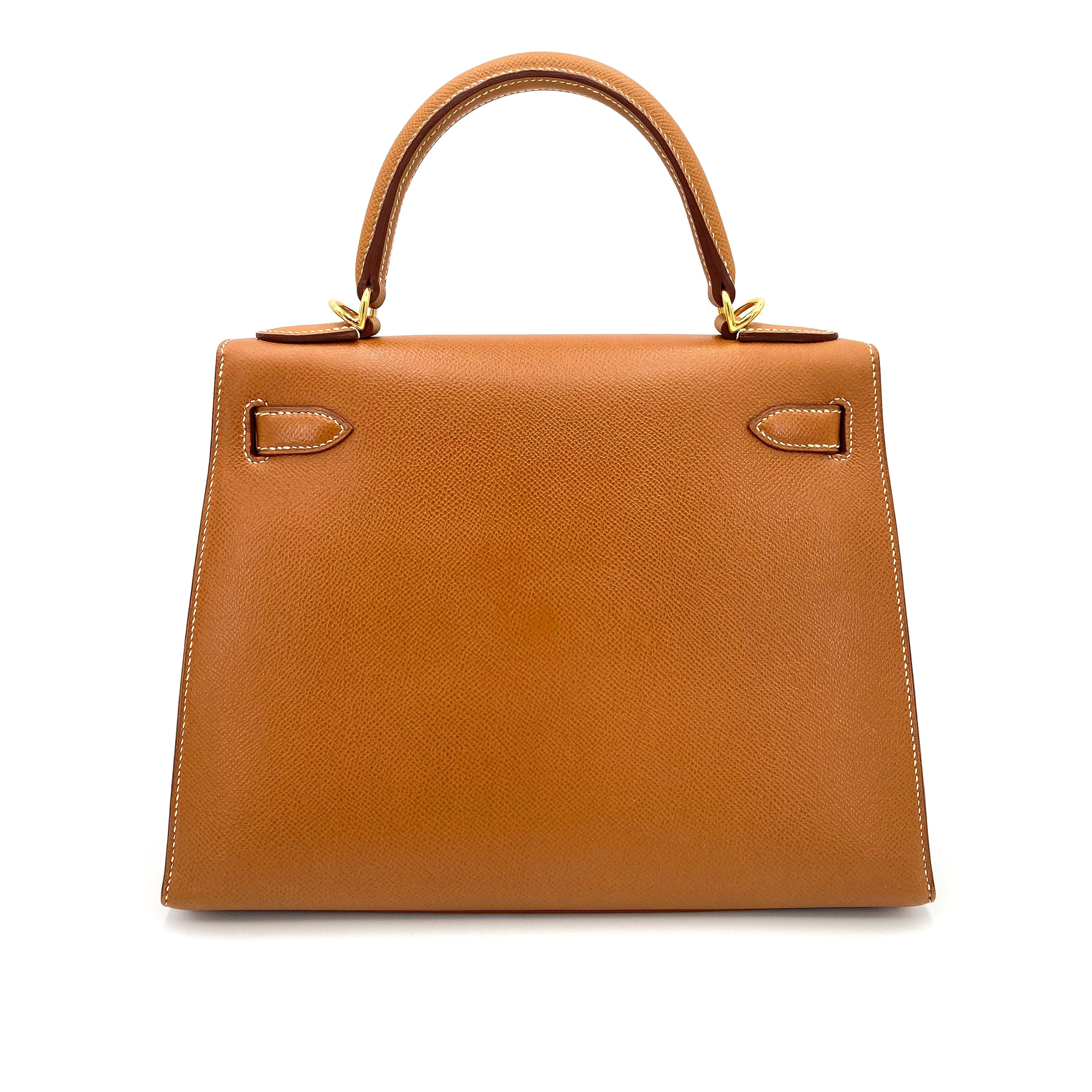 Hermès Hermès Vintage Kelly 28 Sellier Gold Courchevel GHW #W 90239853