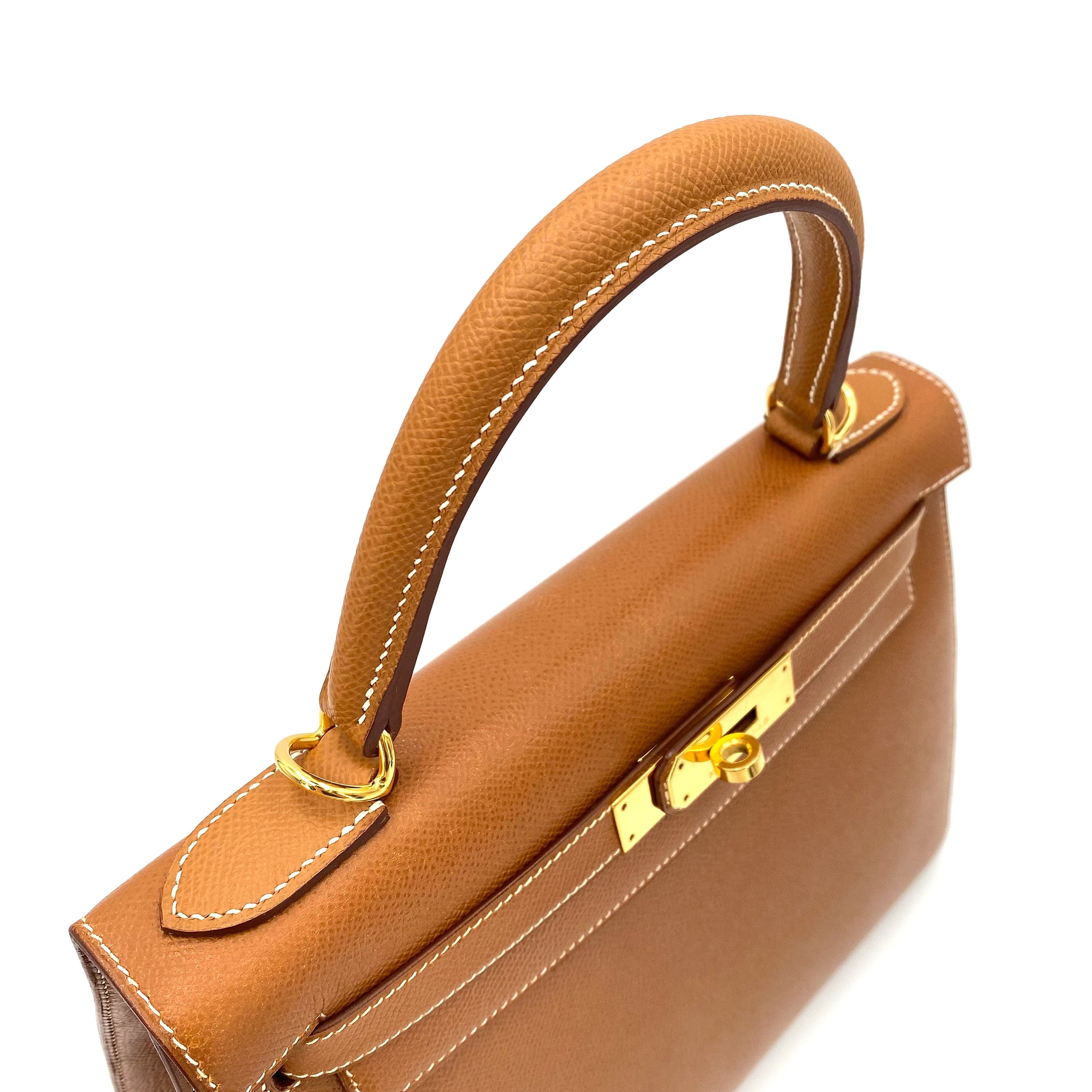 Hermès Hermès Vintage Kelly 28 Sellier Gold Courchevel GHW #W 90239853