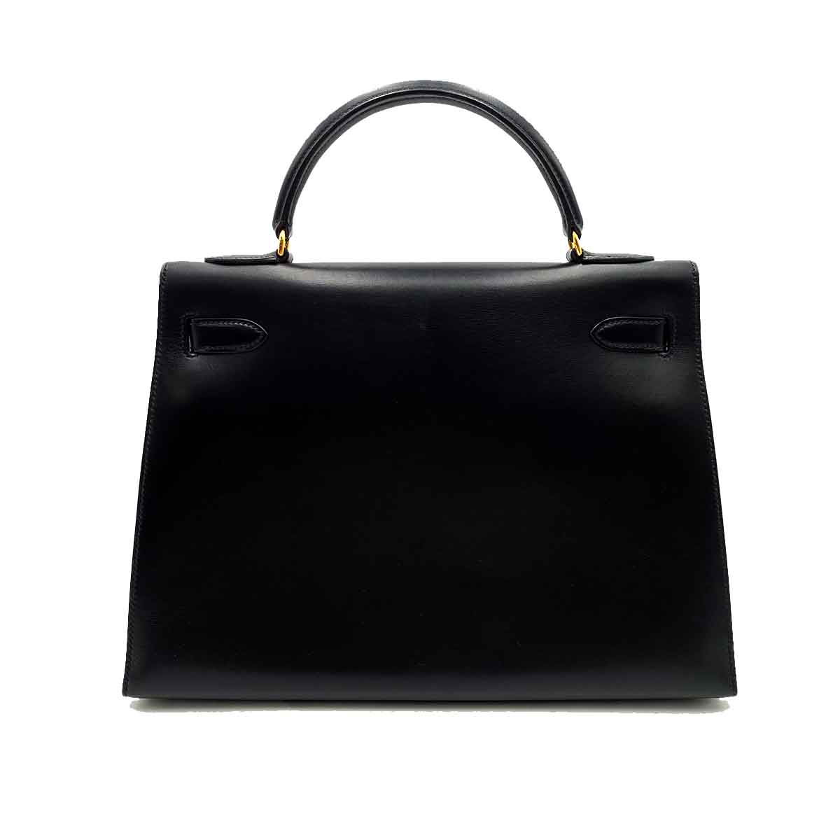 Hermès Hermes Vintage Kelly 32 Sellier Black Boxcalf GHW #Y 90228027