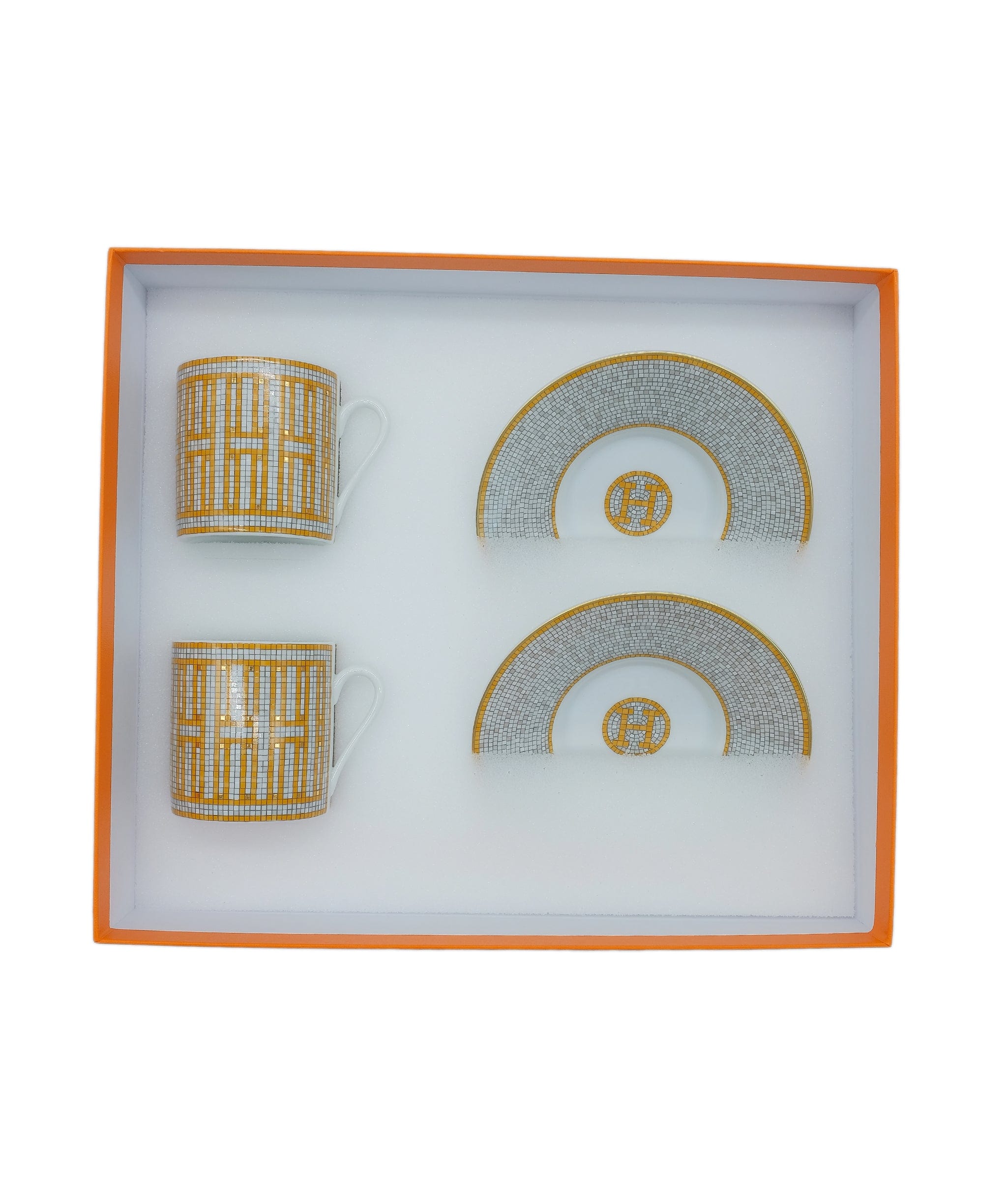 Hermès Hermes Coffee Set Mosaic Gold RJC2468