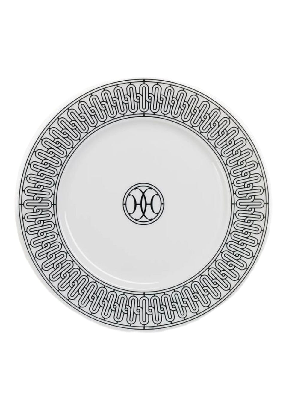 Hermès Hermes H Deco Black No1 - Dessert Plate 22.5cm SKL1674