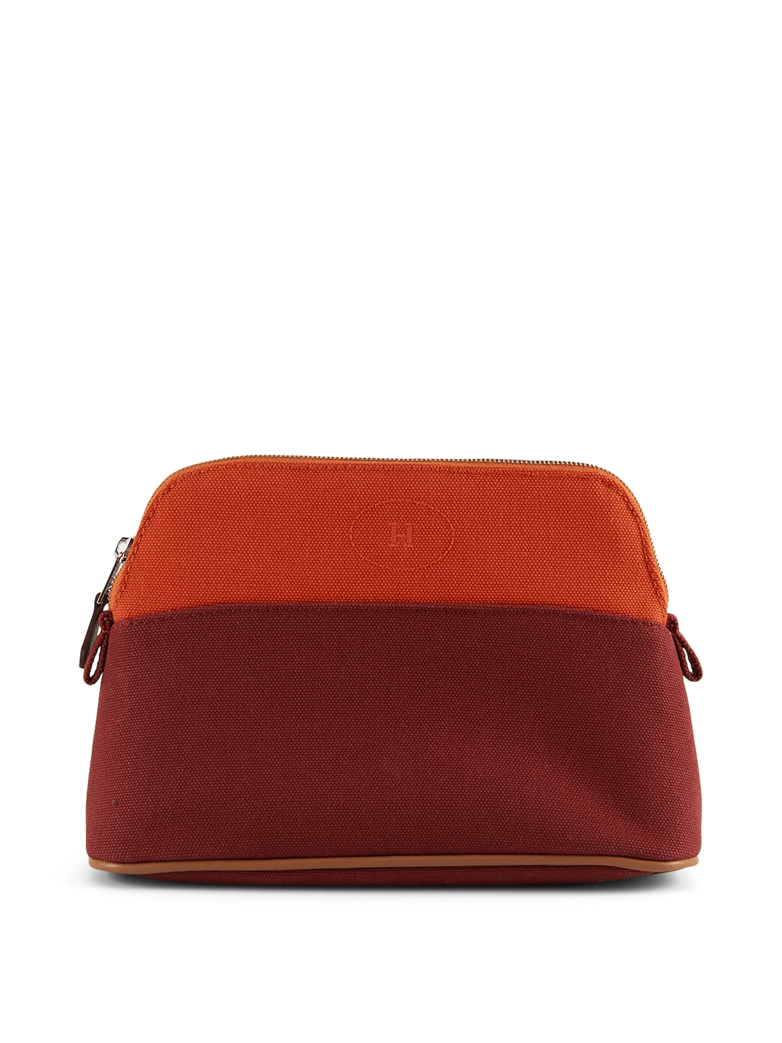 Hermès HERMÈS Mini Bolide Travel Case in Orange Feu & Griotte