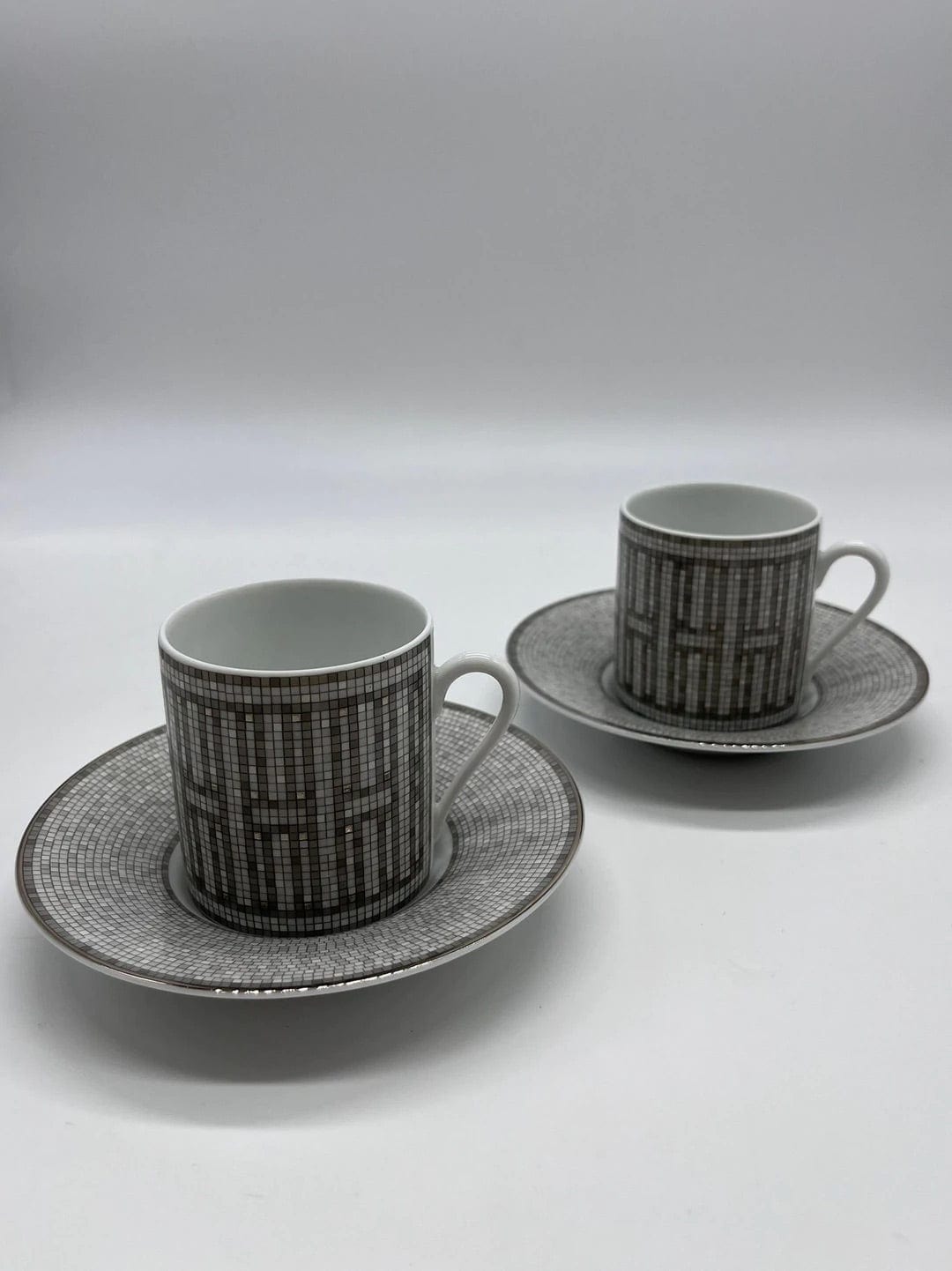 Hermès HERMÈS Mosaique au 24 Platinum Coffee Cups