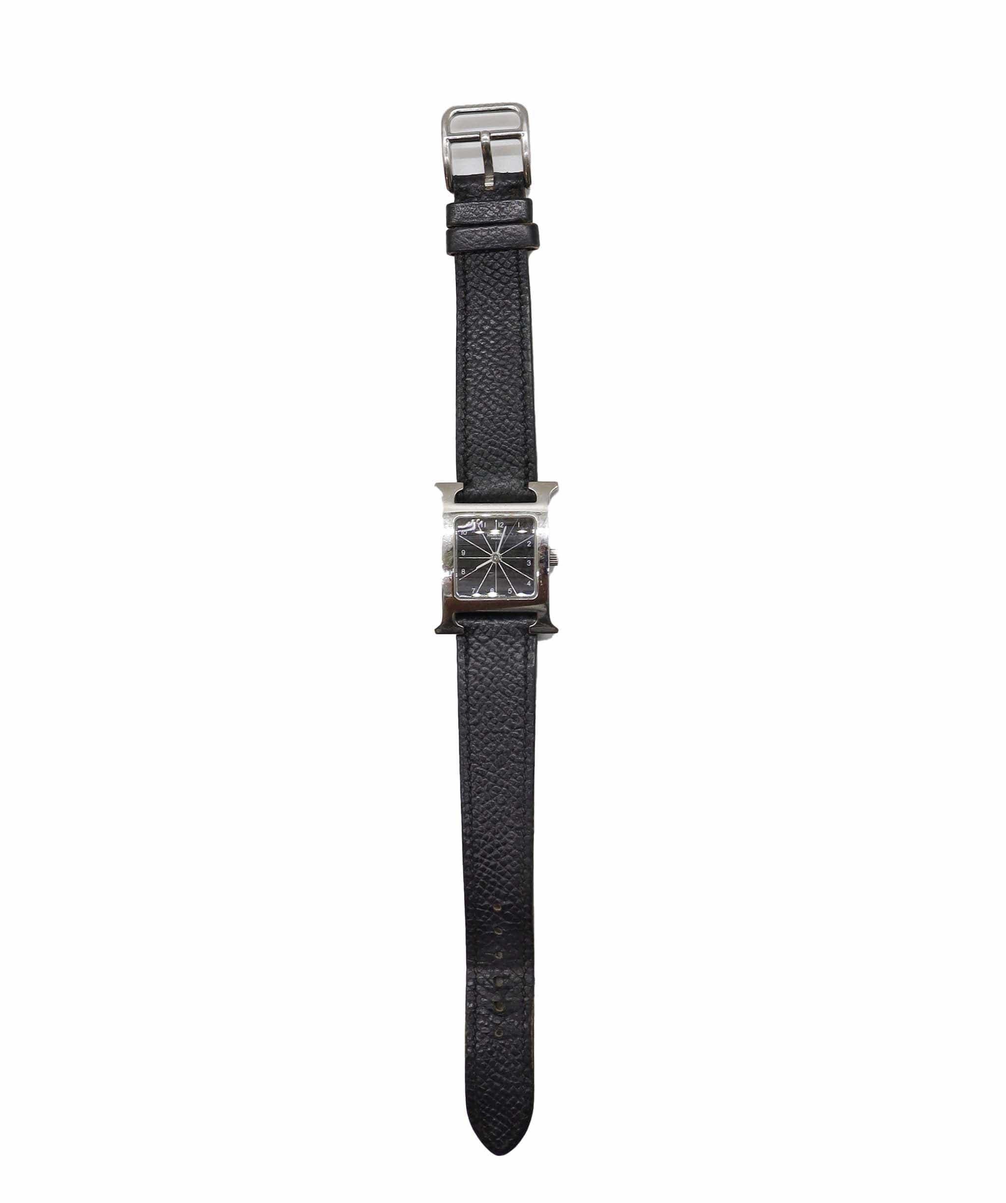 Hermès HERMES H Watch Quartz Black Dial Leather Ladies Watch - DXBS0997