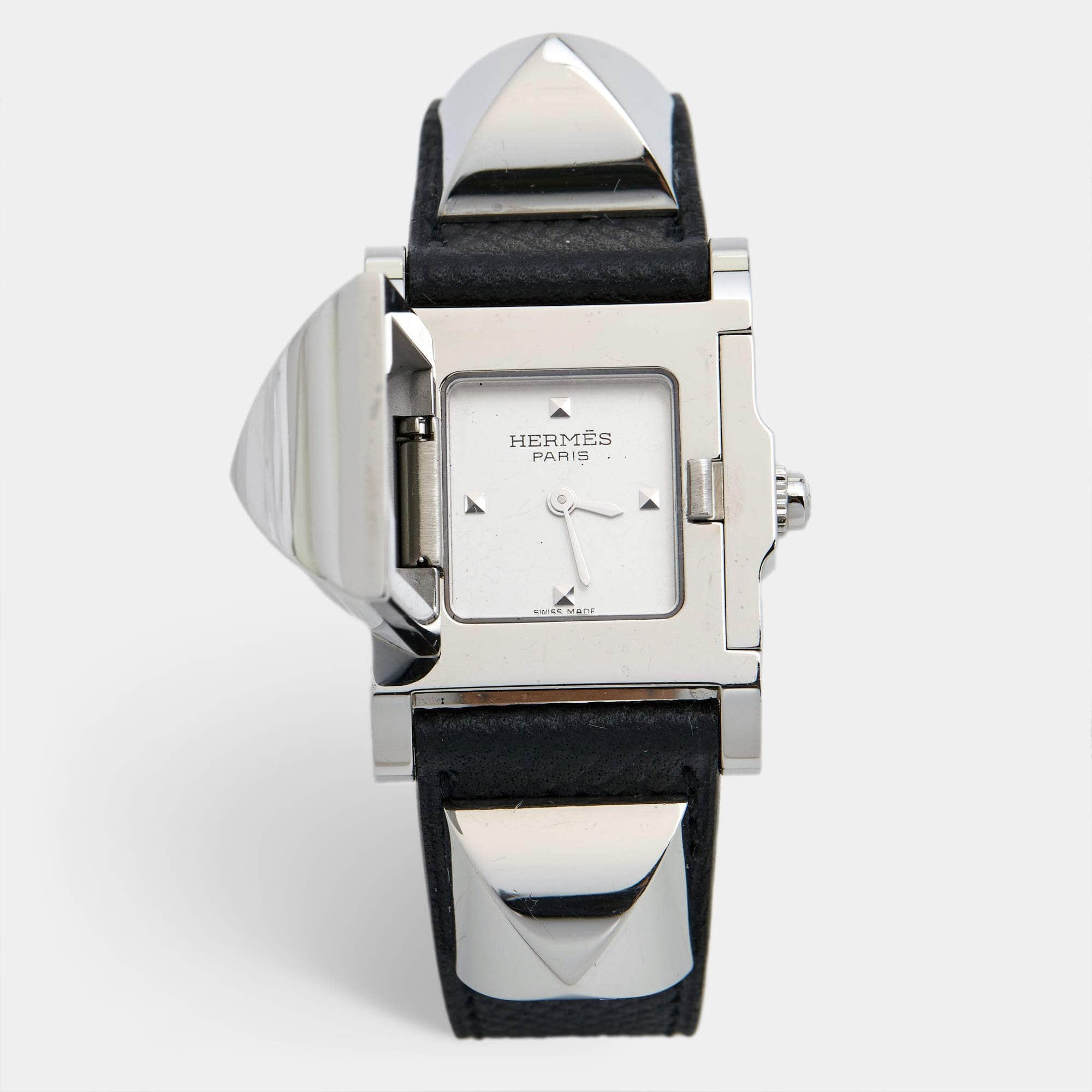 Hermès Hermes medor 16cm watch black ASCLC2551